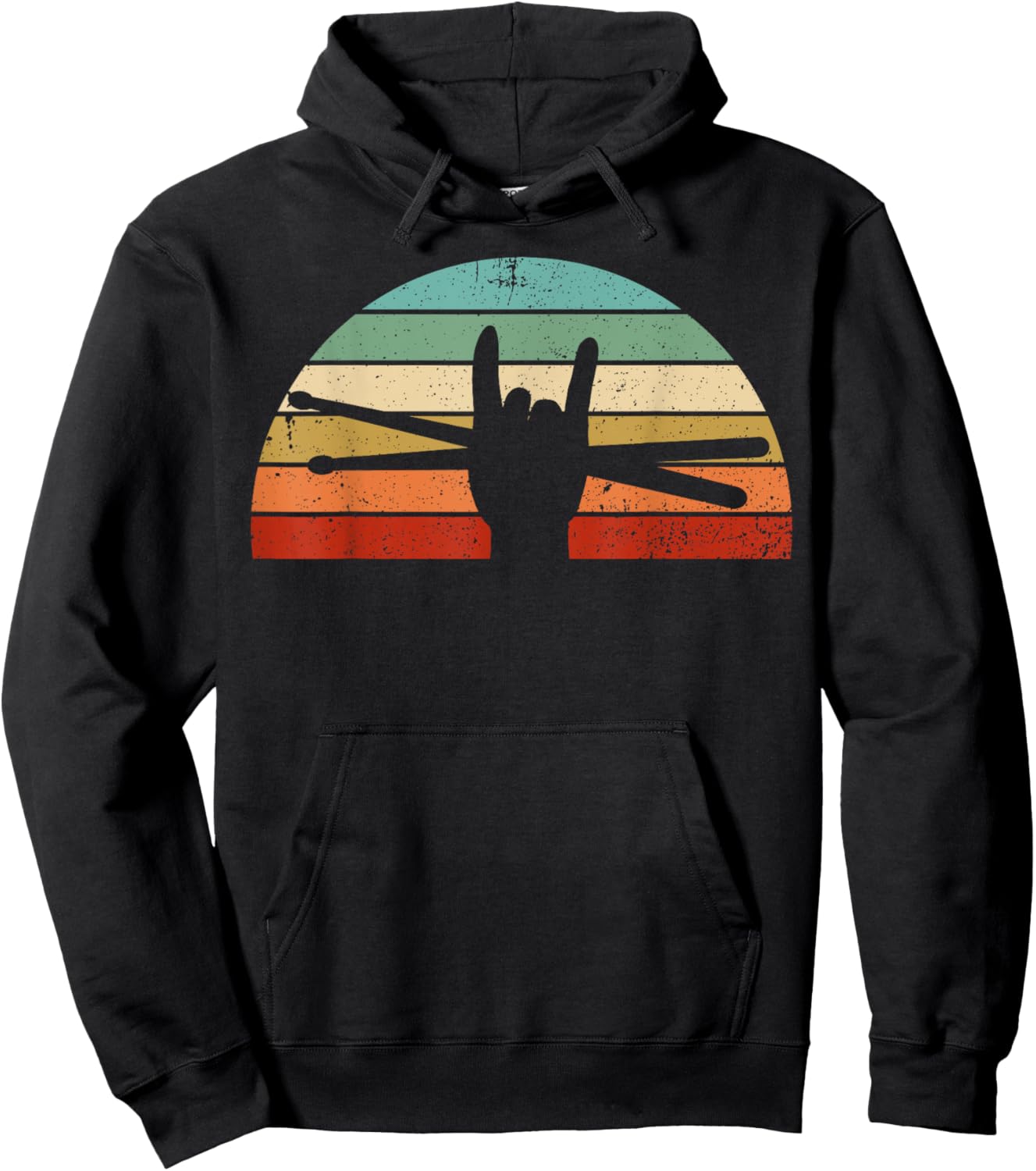 Funny Drummer Art Women Kids Drumming Lover Drummer Hoodie - Hoodie | Black