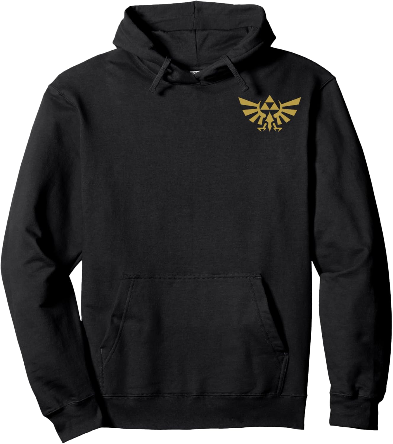 The Legend of Zelda Ocarina Of Time Gold Triforce Hoodie - Hoodie | Black