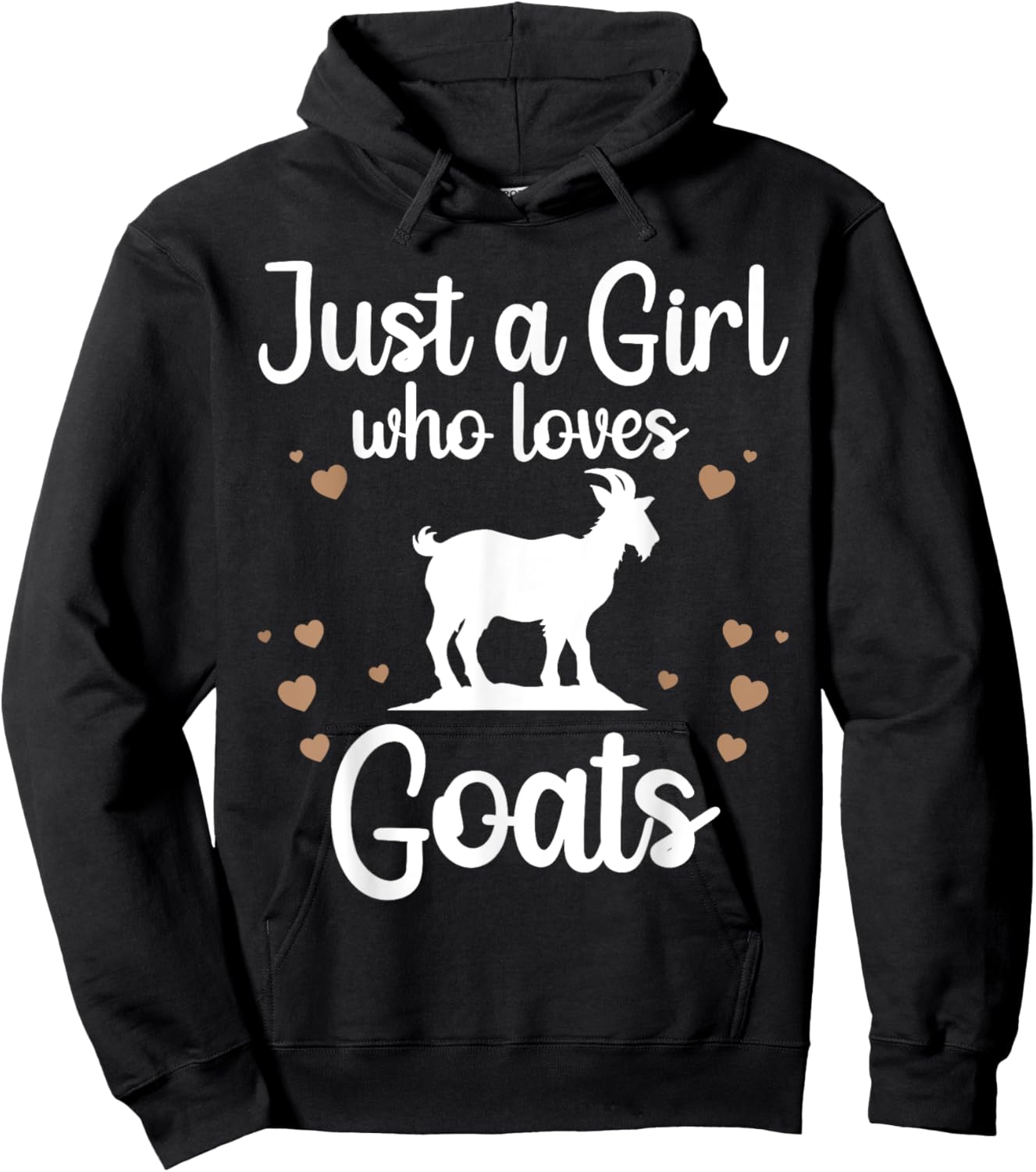 Funny Goat Design For Girls Women Youth Teen Kids Goat Lover Hoodie - Hoodie | Black