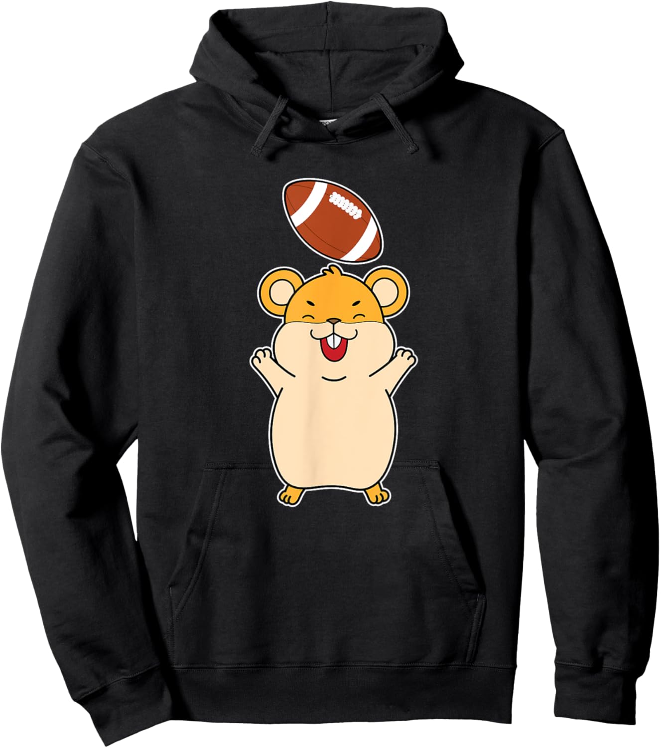Hamster plays American Football Hoodie - Hoodie | Black