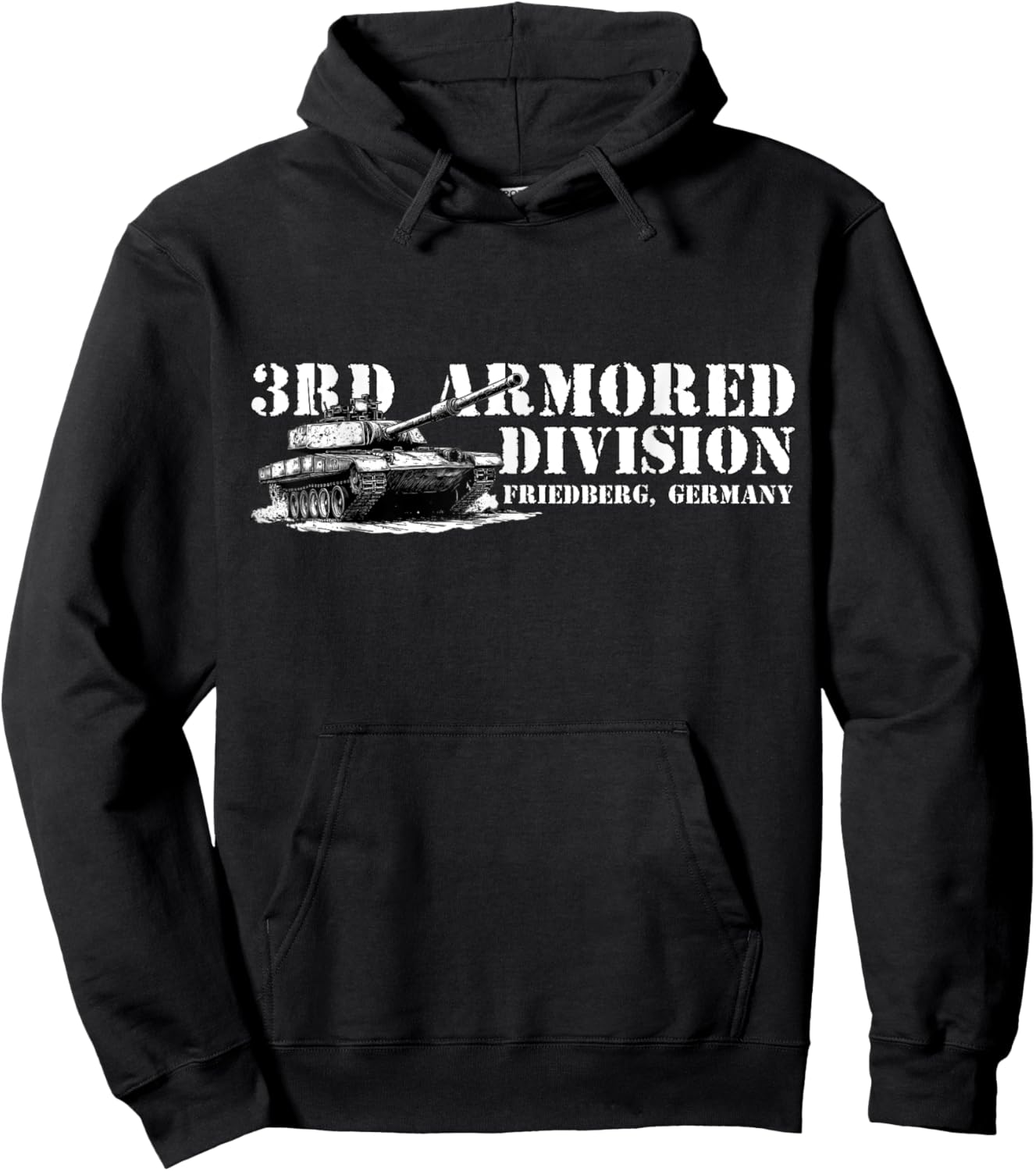 3d Armored Division Spearhead 3rd Armored Division Spearhead Friedberg Germany Retro Adults Kids Black Short Sleeve Hoodie - Hoodie | Black