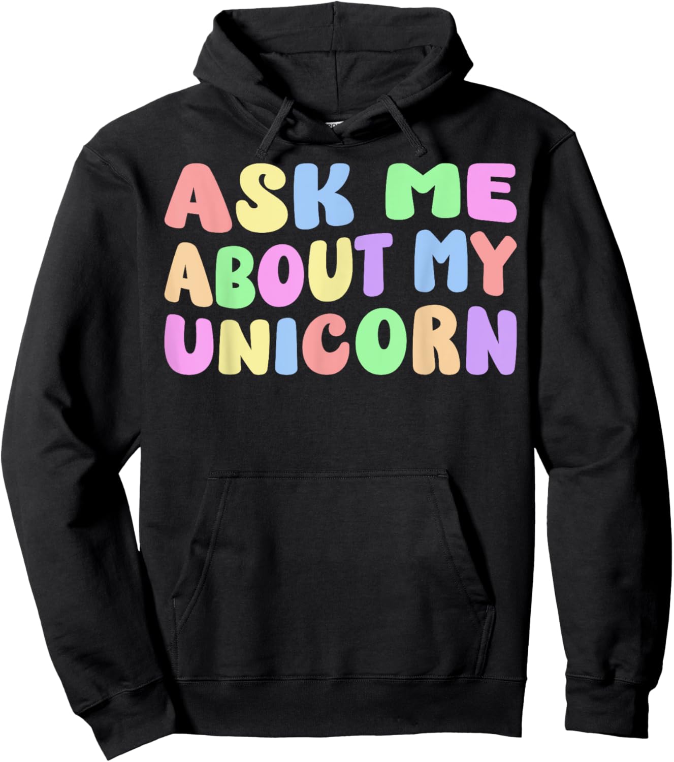 Ask Me About My Unicorn Halloween Costume Birthday Party Hoodie - Hoodie | Black