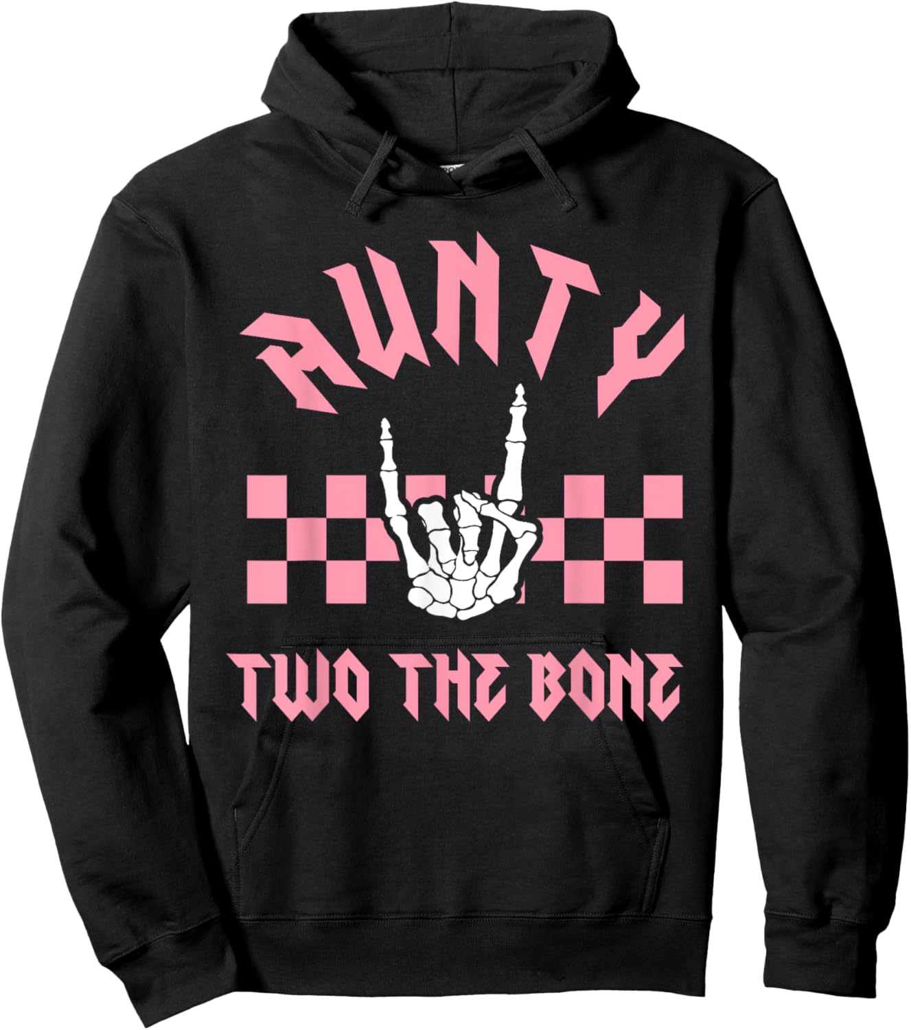 Aunty Bad Two the Bone Birthday 2 Years Old Birthday Hoodie - Hoodie | Black
