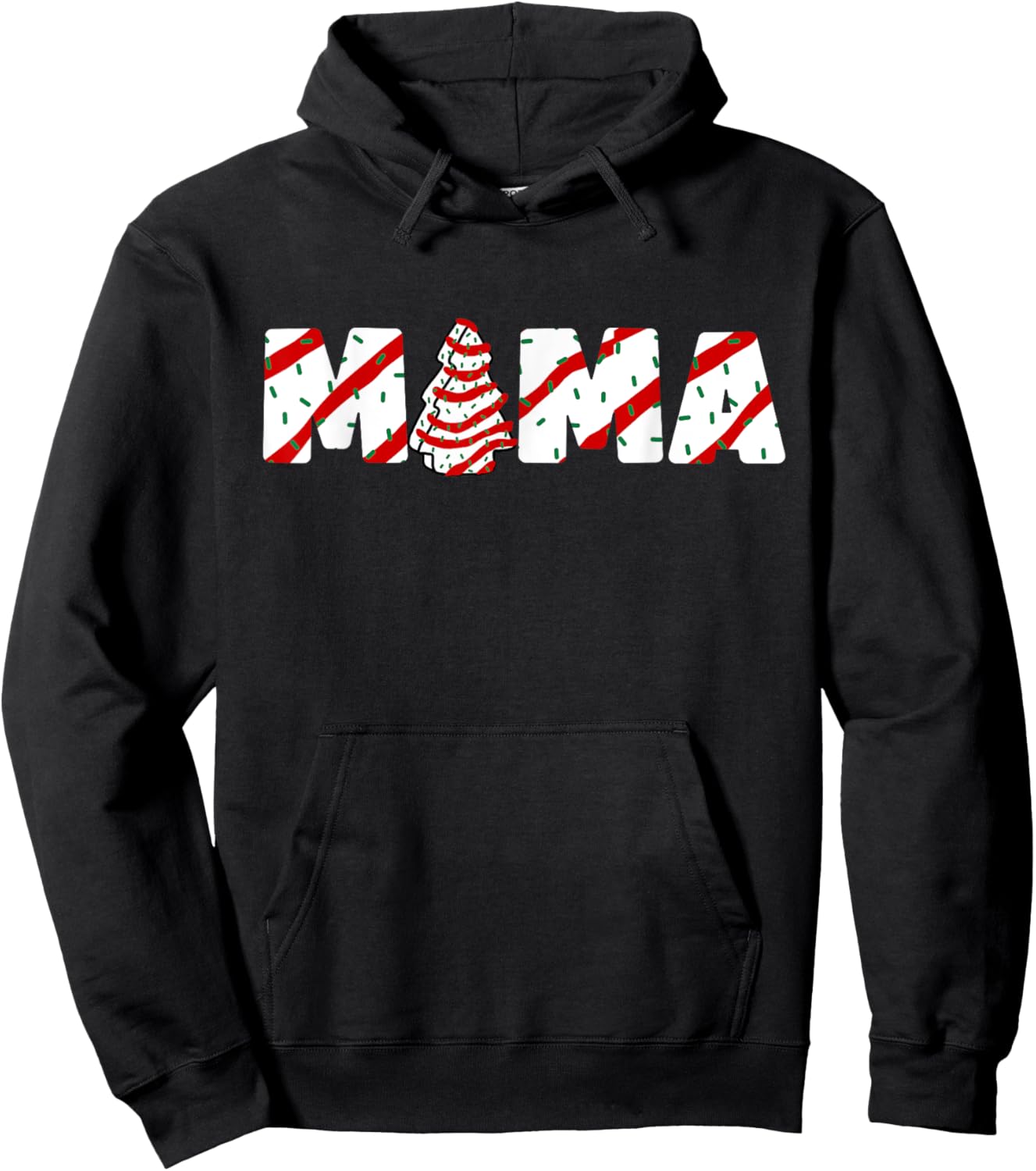 Christmas Tree Cake Matching Family Party Pajama Mama Hoodie - Hoodie | Black