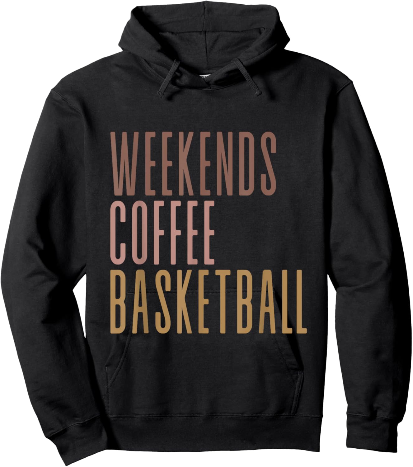 Weekends Coffee Basketball Hoodie - Hoodie | Black