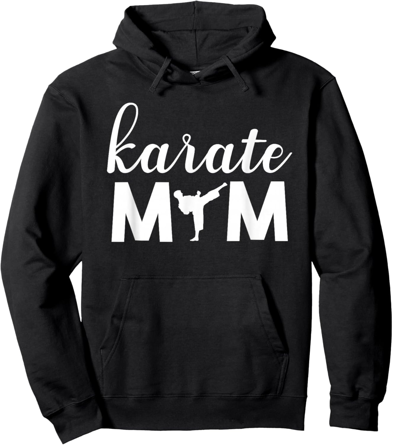 Karate Mom Son Graphic Cute Hoodie - Hoodie | Black