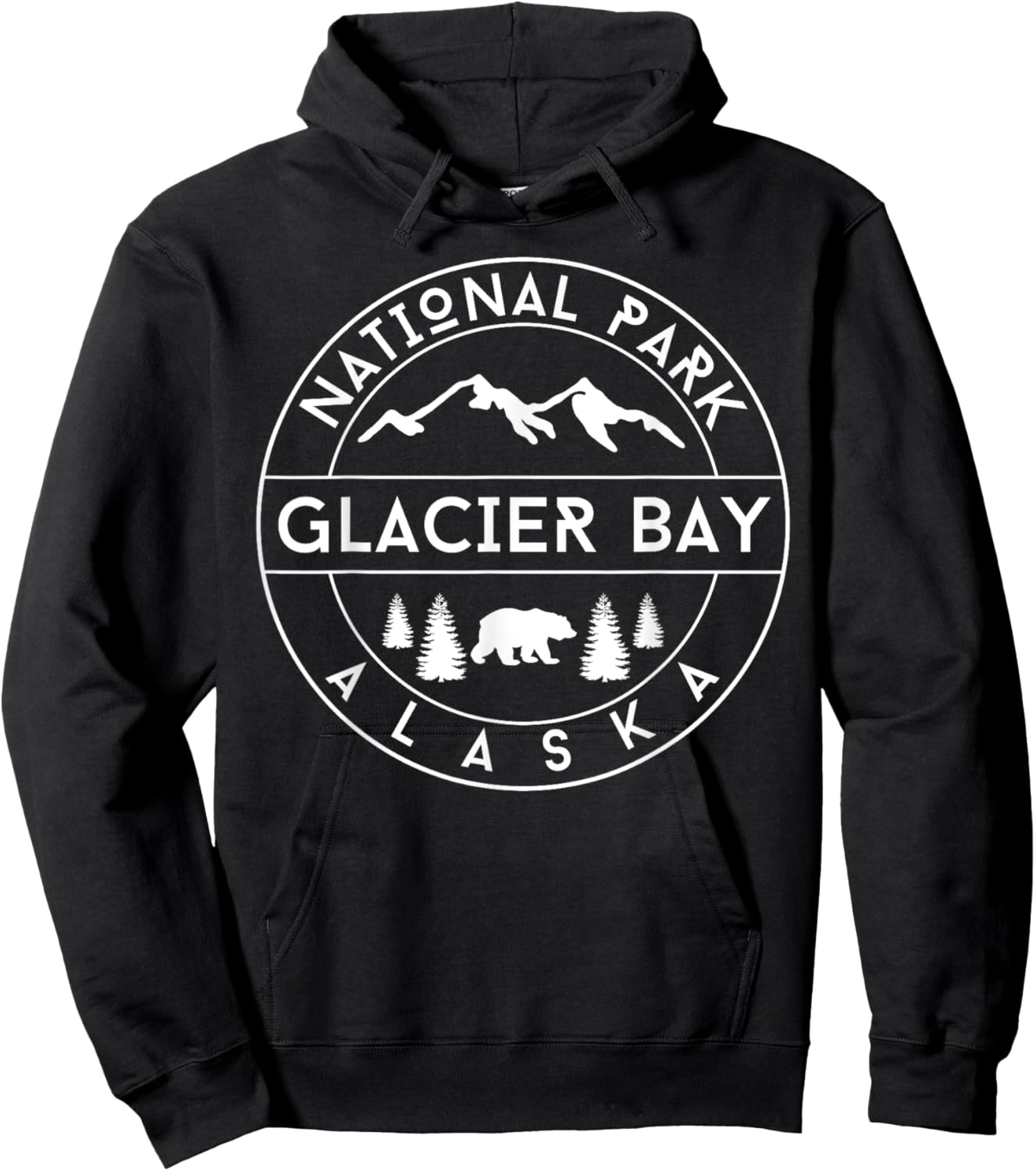 Glacier Bay National Park Hoodie - Hoodie | Black