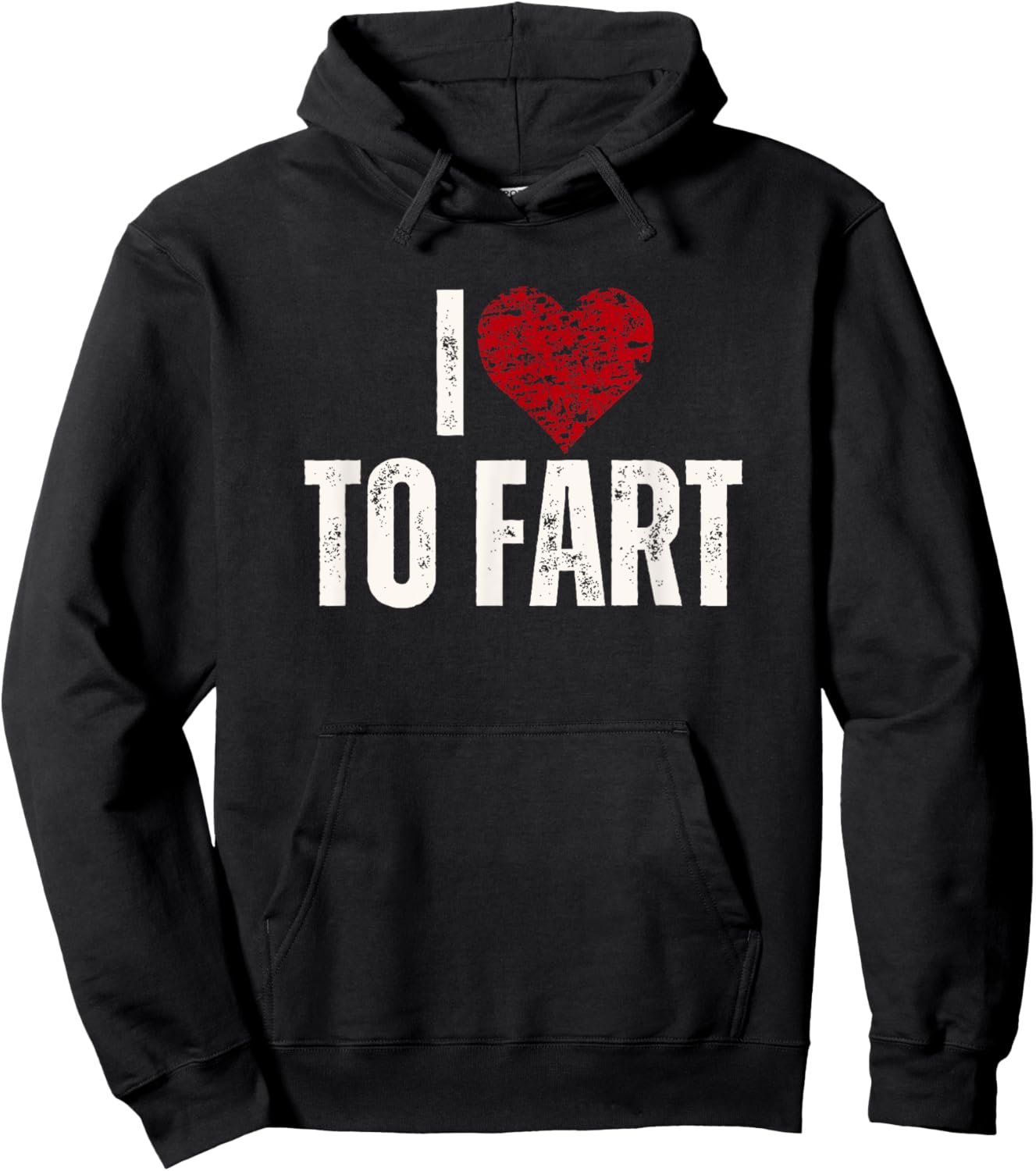 Funny I Love To Fart Heart Hoodie - Hoodie | Black