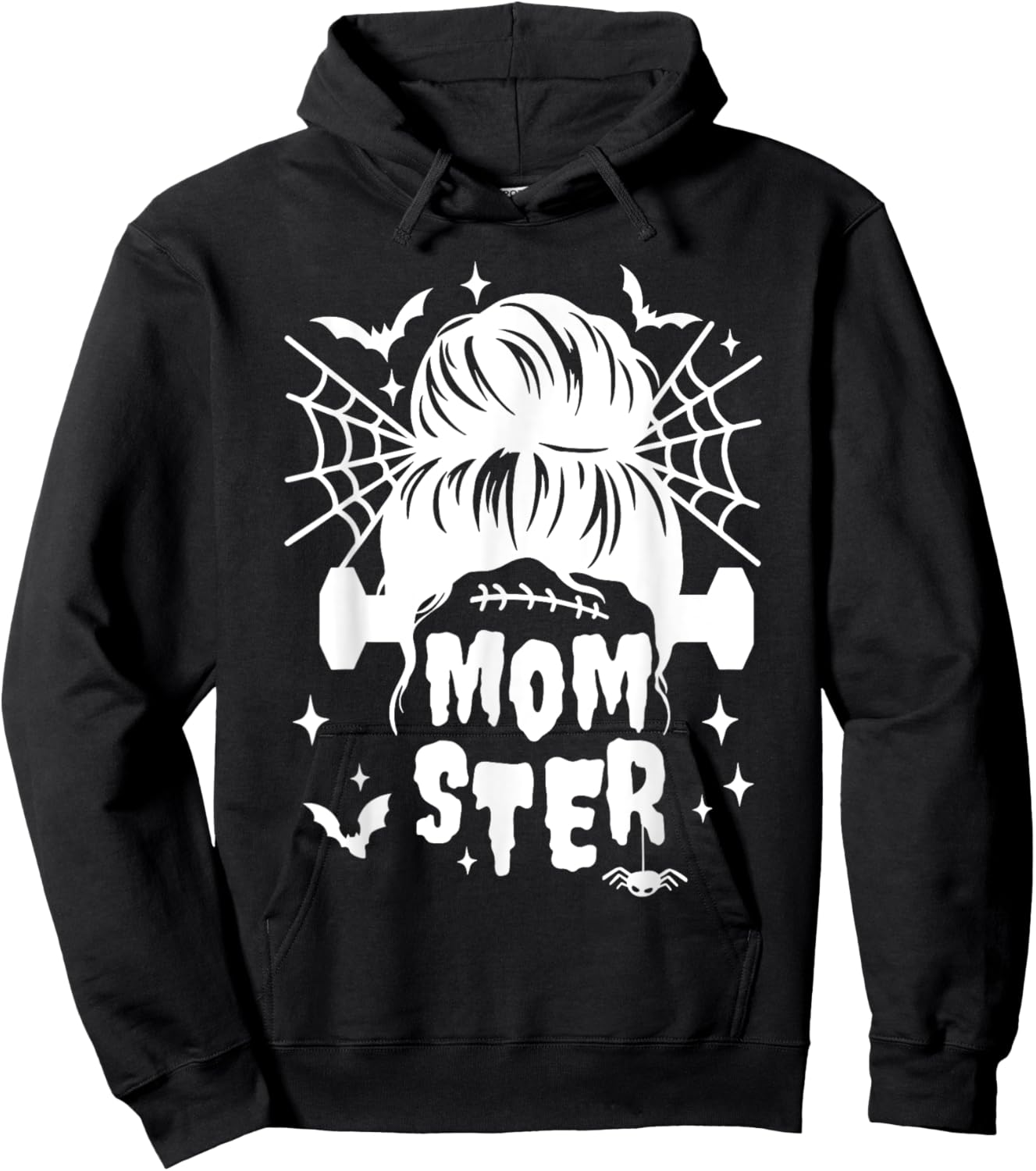 Momster Halloween Mommy Mama Hair Bun /Family Matching Party Hoodie - Hoodie | Black