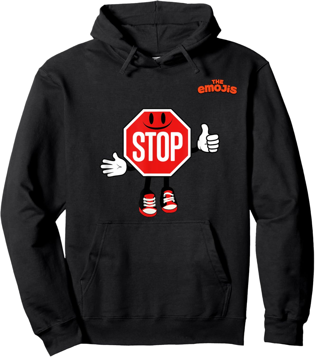 Emoji Stop Sign Thumb Up Hoodie - Hoodie | Black