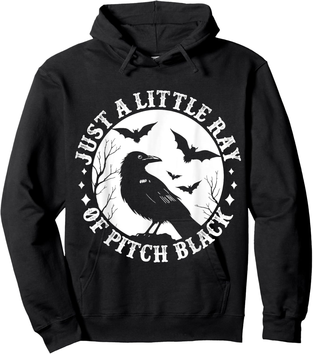 Just A Little Ray Of Pitch Black Funny Gothic Halloween Hoodie - Hoodie | Black