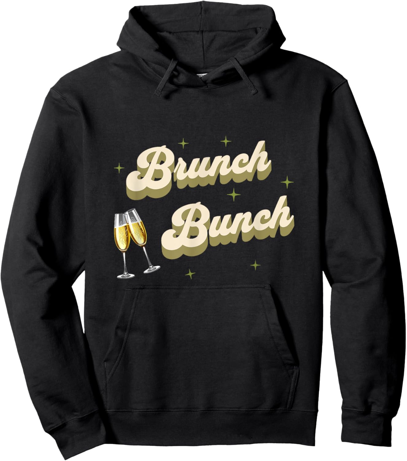 Brunch Bunch Funny Sunday Foodie Retro Group Besties Hoodie - Hoodie | Black