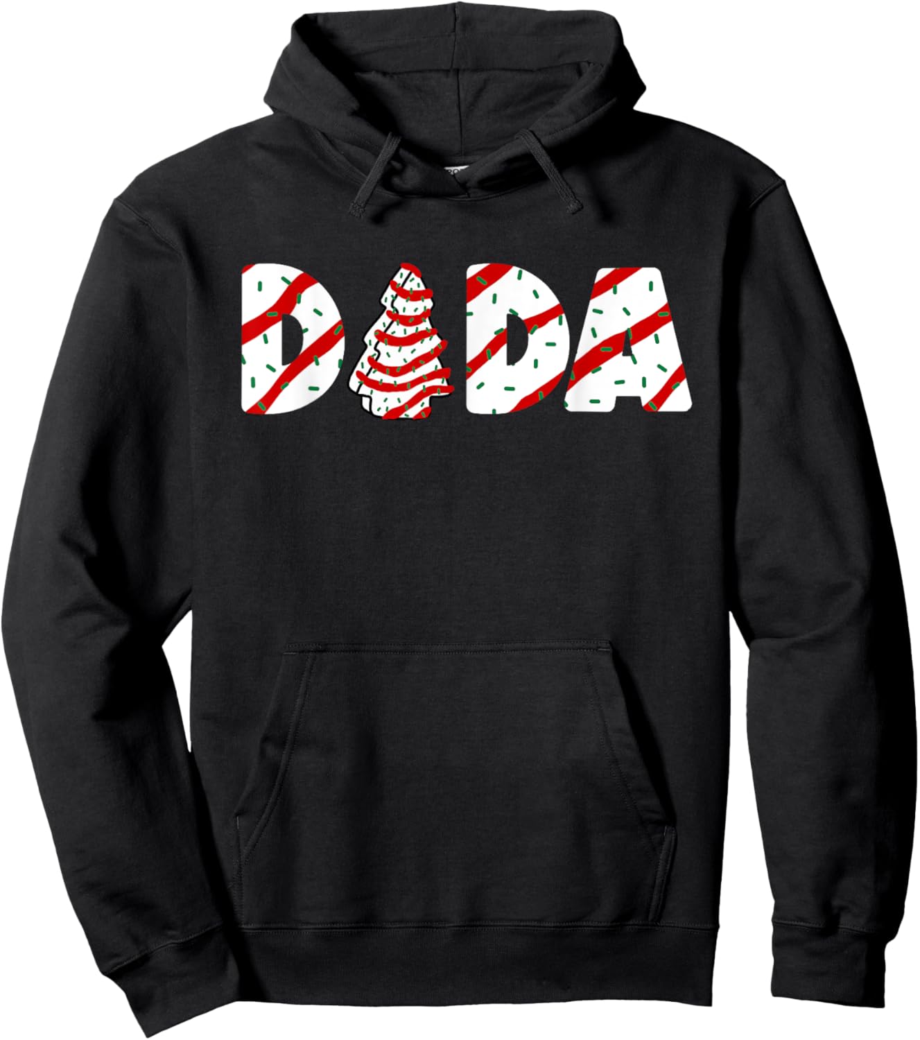 Christmas Tree Cake Matching Family Party Pajama Dada Hoodie - Hoodie | Black