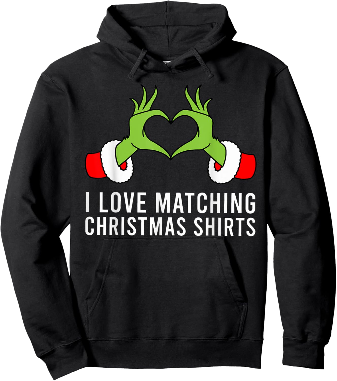 I Love Matching Christmas Shirts But I Don't Xmas Couples Hoodie - Hoodie | Black