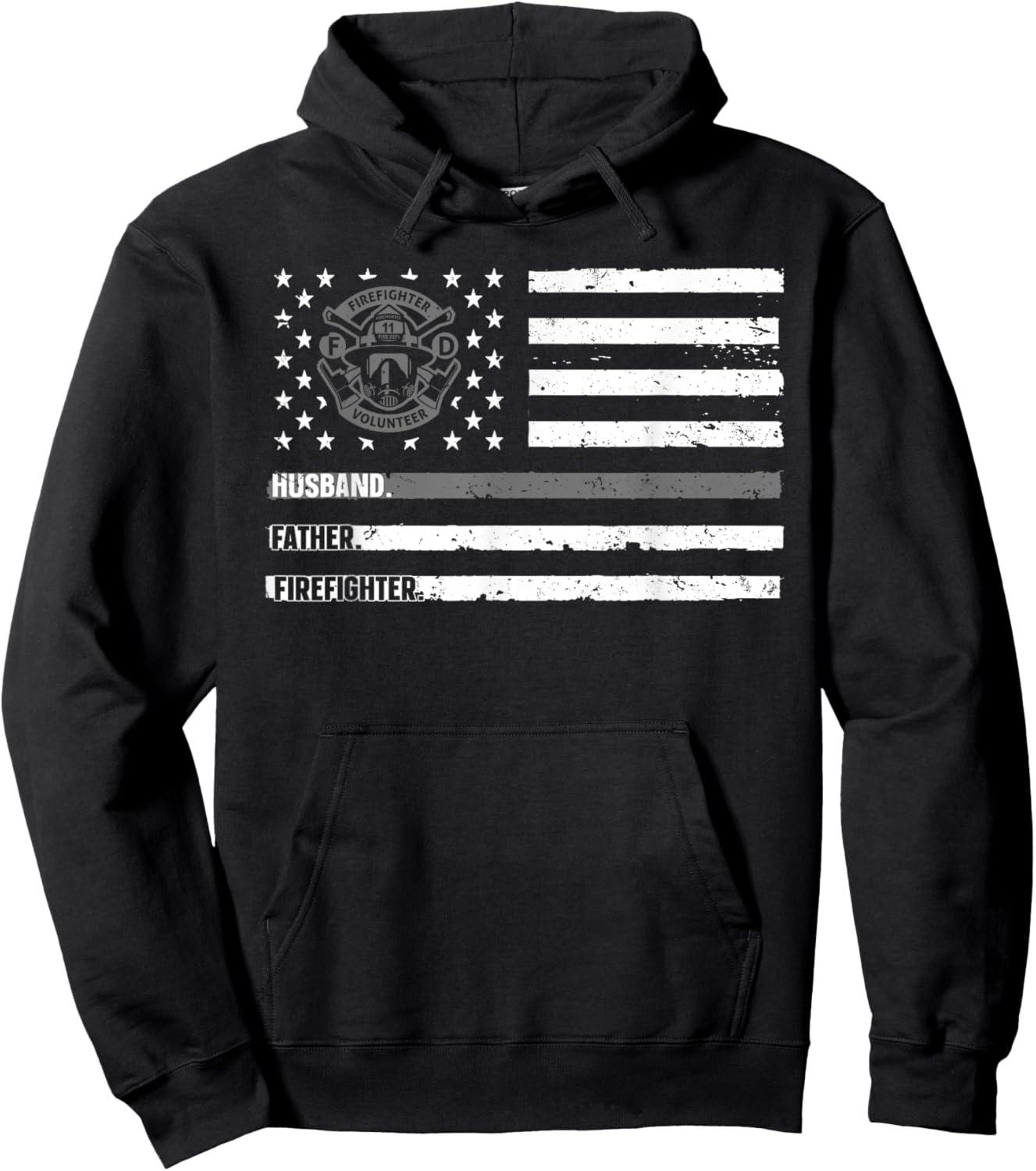 Firefighter Art For Husband Men Dad Firefighting Firefighter Hoodie - Hoodie | Black