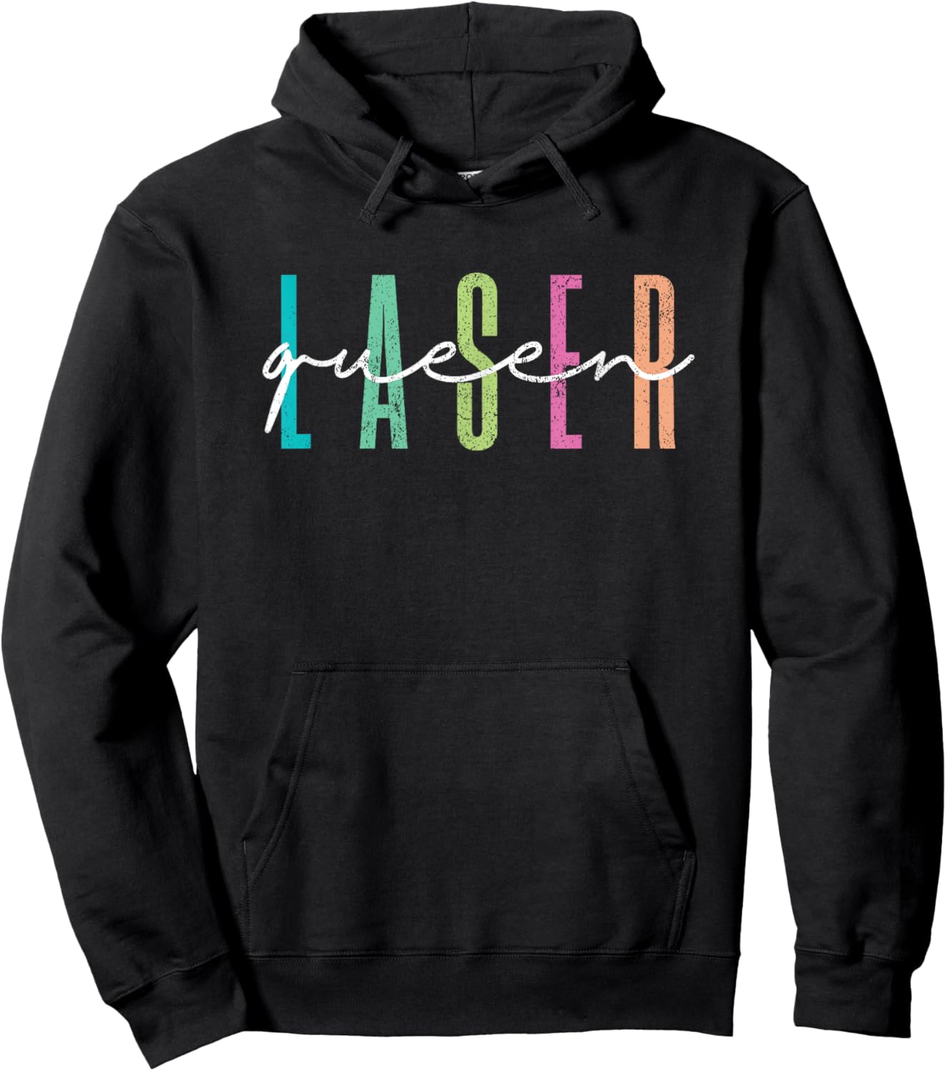 Vintage Laser Queen Laser Technician Laser Tech Hoodie - Hoodie | Black