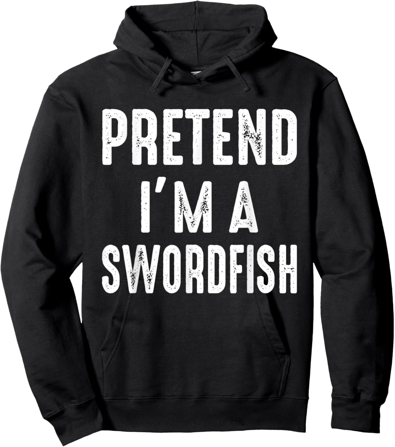 Pretend I'm A Swordfish Family Matching Halloween Costume Hoodie - Hoodie | Black