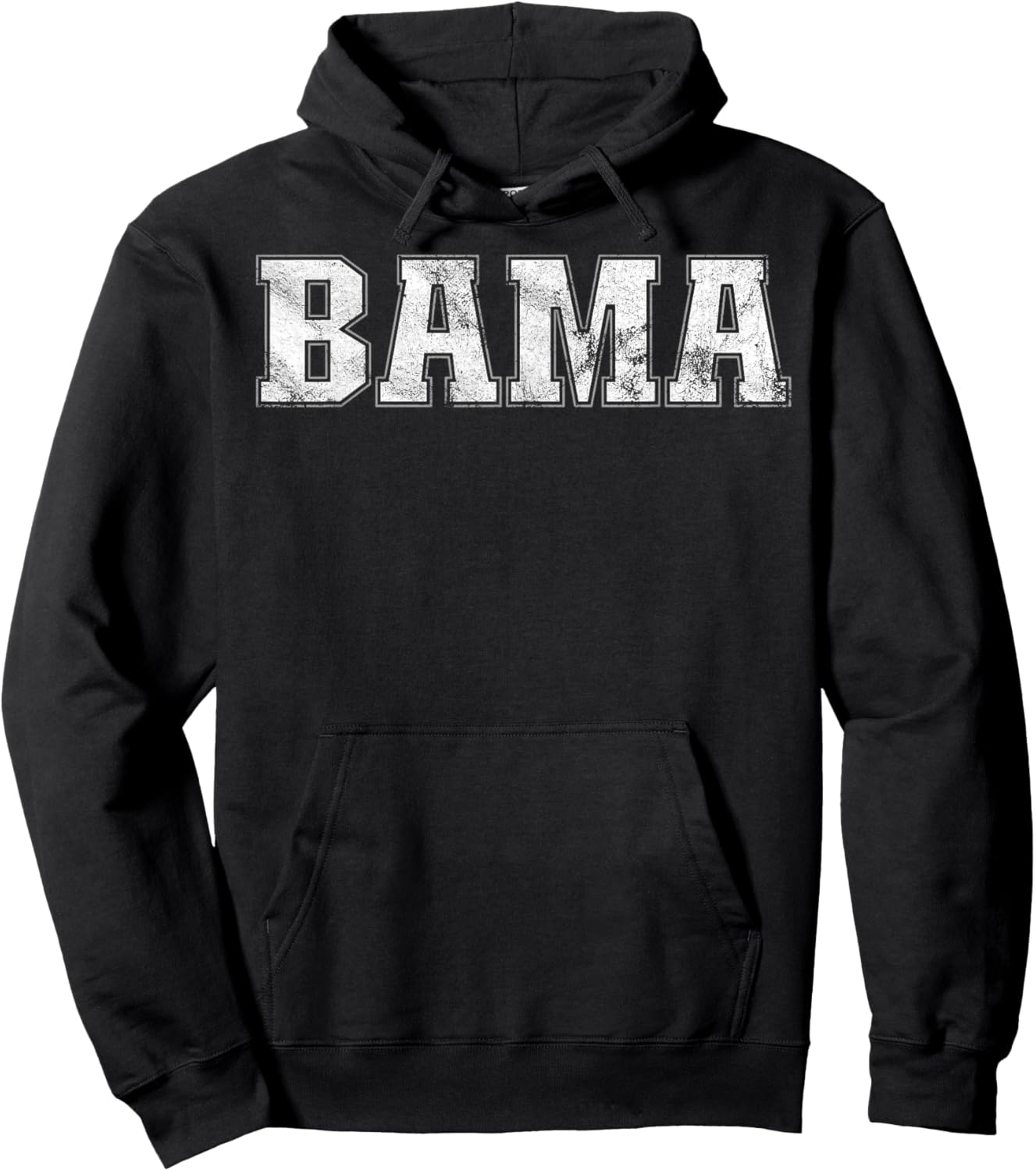 Alabama - Bama White AL State Graphic Vintage Sports Lover Hoodie - Hoodie | Black