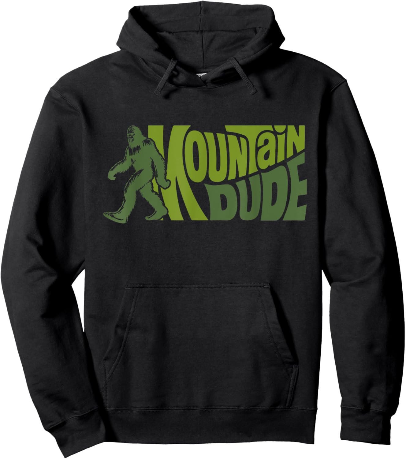 Mountain Dudes Bigfoot Sasquatch Rock On Hiking Outdoor Hoodie - Hoodie | Black
