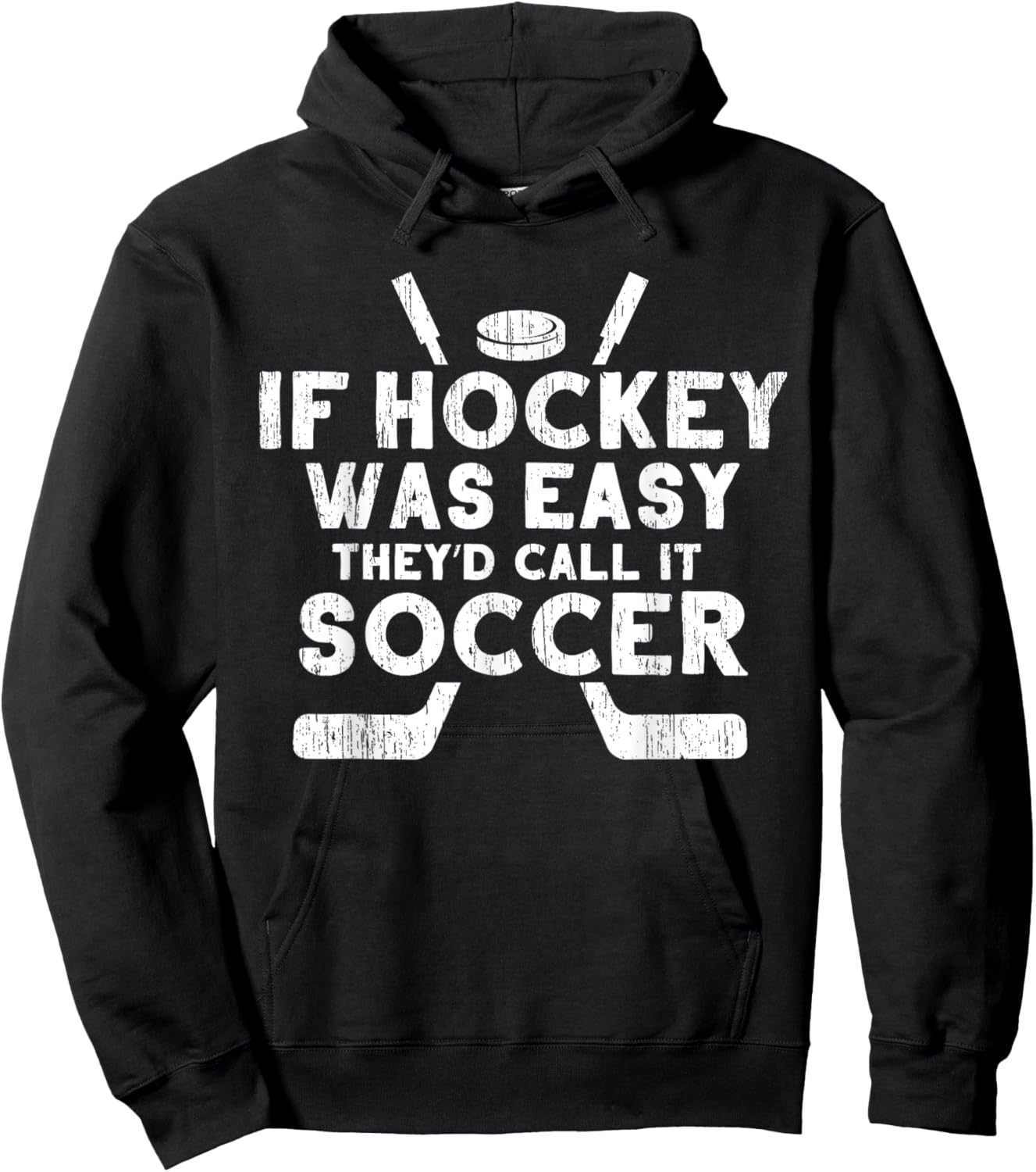 Funny Ice Hockey Player Goalie Sports Gift Men Women Kids Hoodie - Hoodie | Black