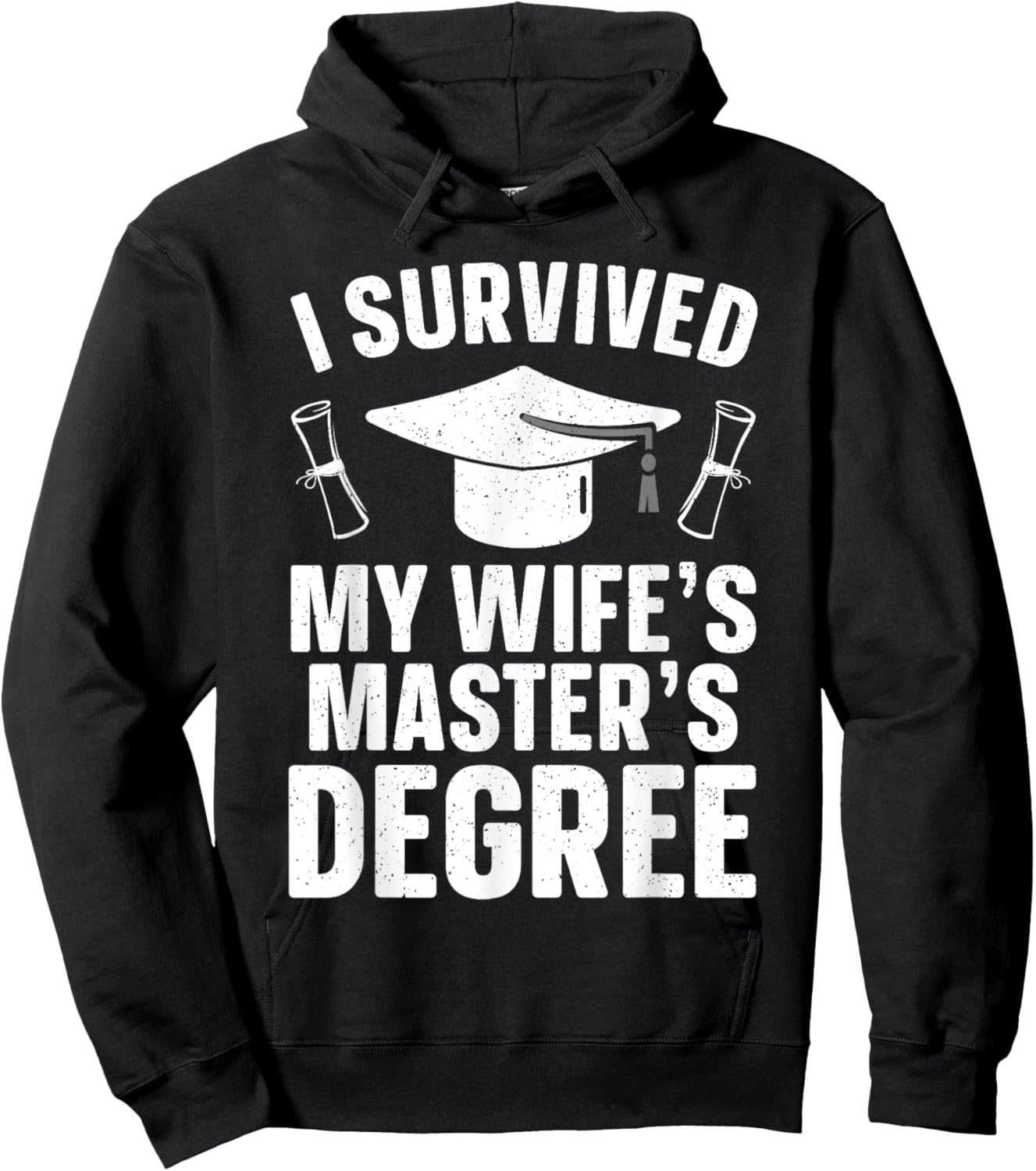 Masters Degree Graduation Art Husband Masters Degree Hoodie - Hoodie | Black