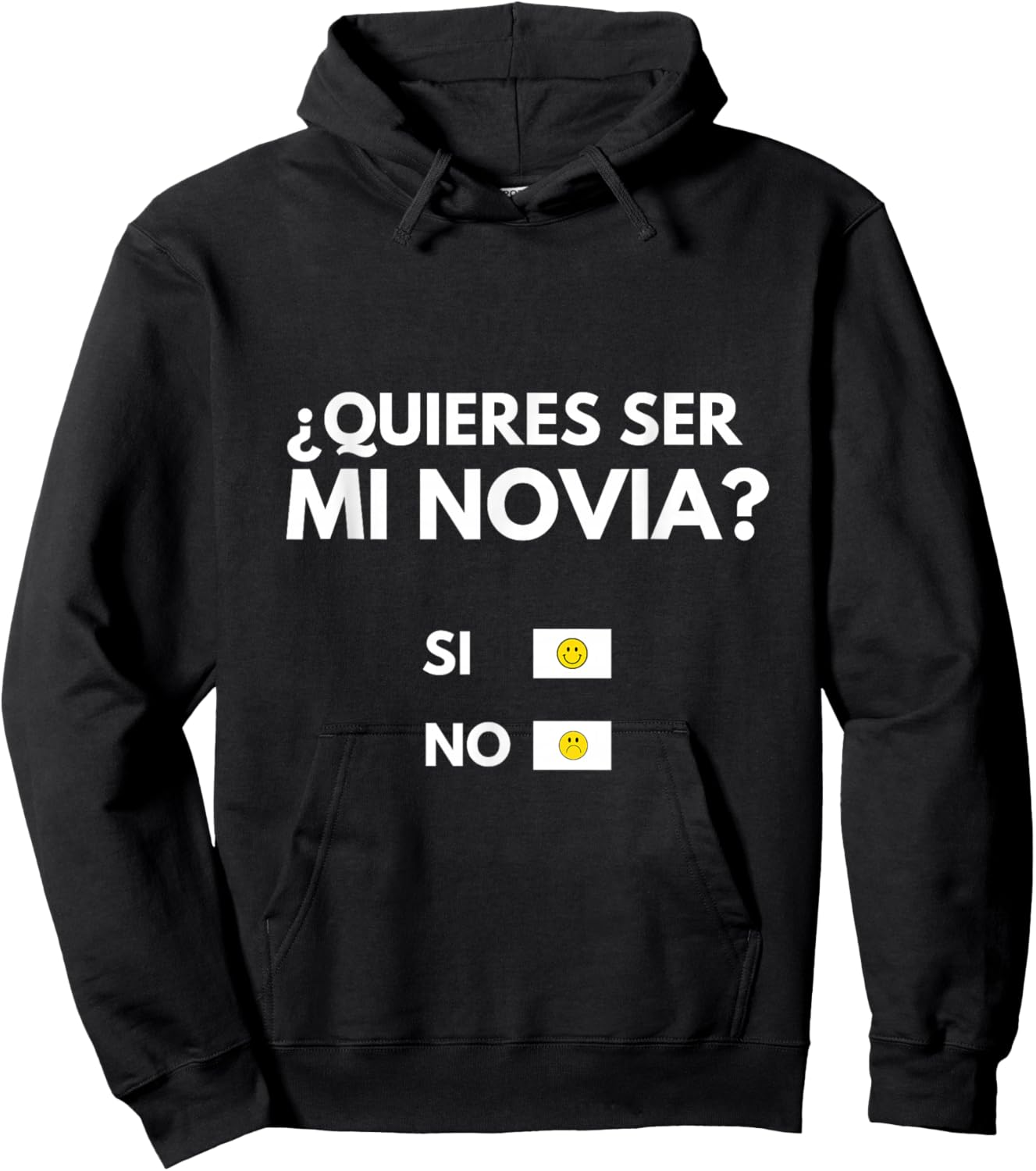 Quieres ser mi novia Playera Spanish, San Valentín Camiseta Hoodie - Hoodie | Black