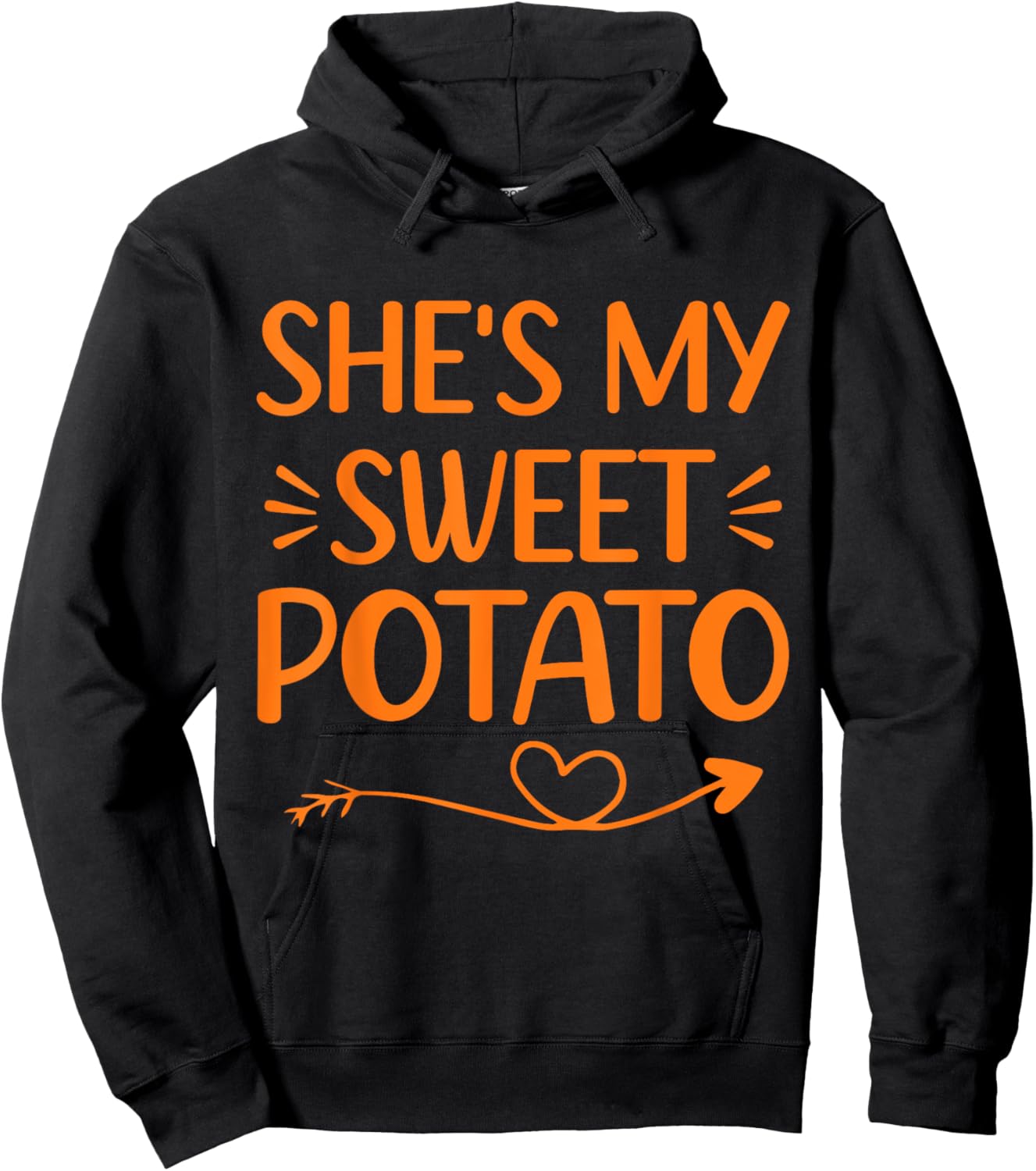 She's My Sweet Potato I Yam Thanksgiving Matching Couple Hoodie - Hoodie | Black