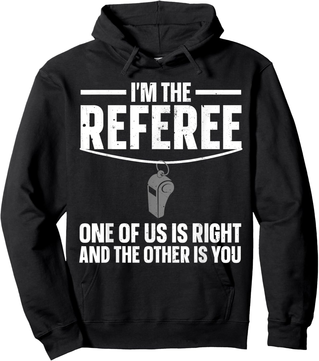 Funny Referee Design Women Sports Ref Gag Referee Hoodie - Hoodie | Black
