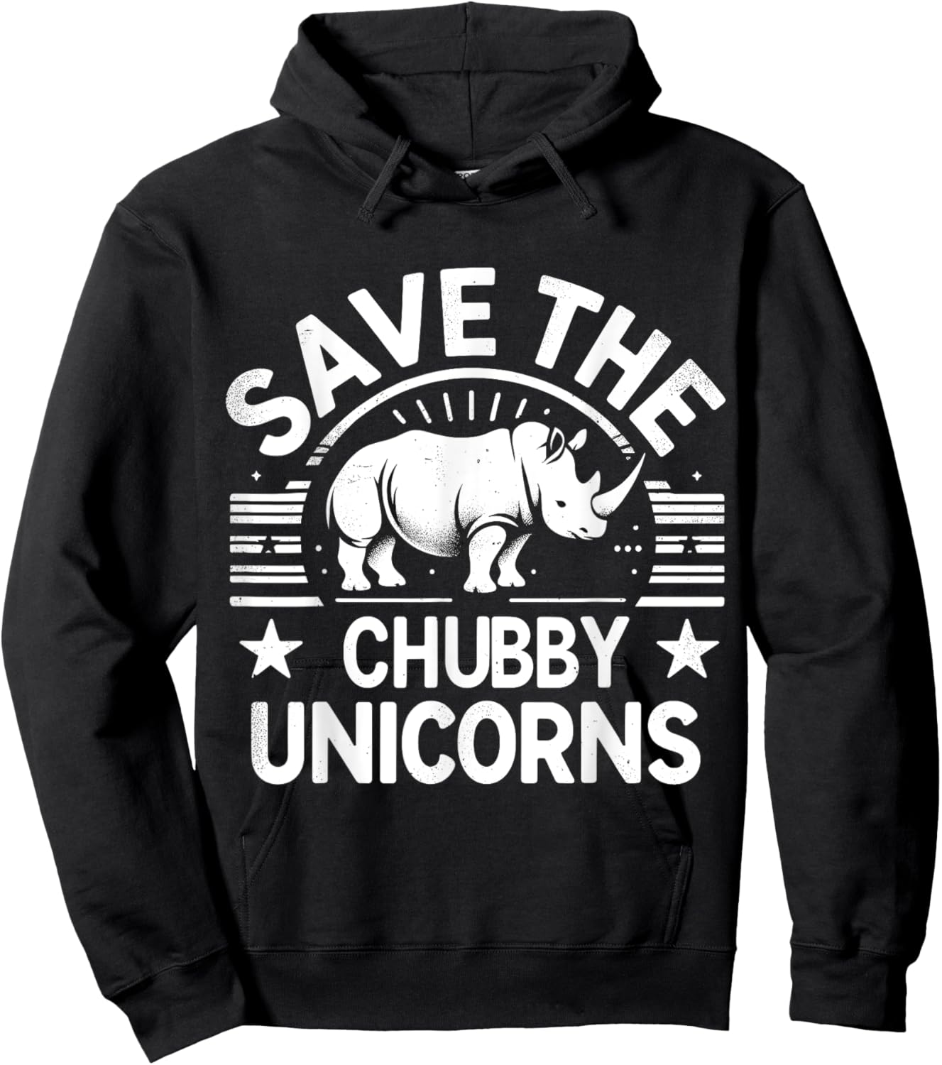 Rhino Save the Cubby Unicorns Rhinoceros Hoodie - Hoodie | Black