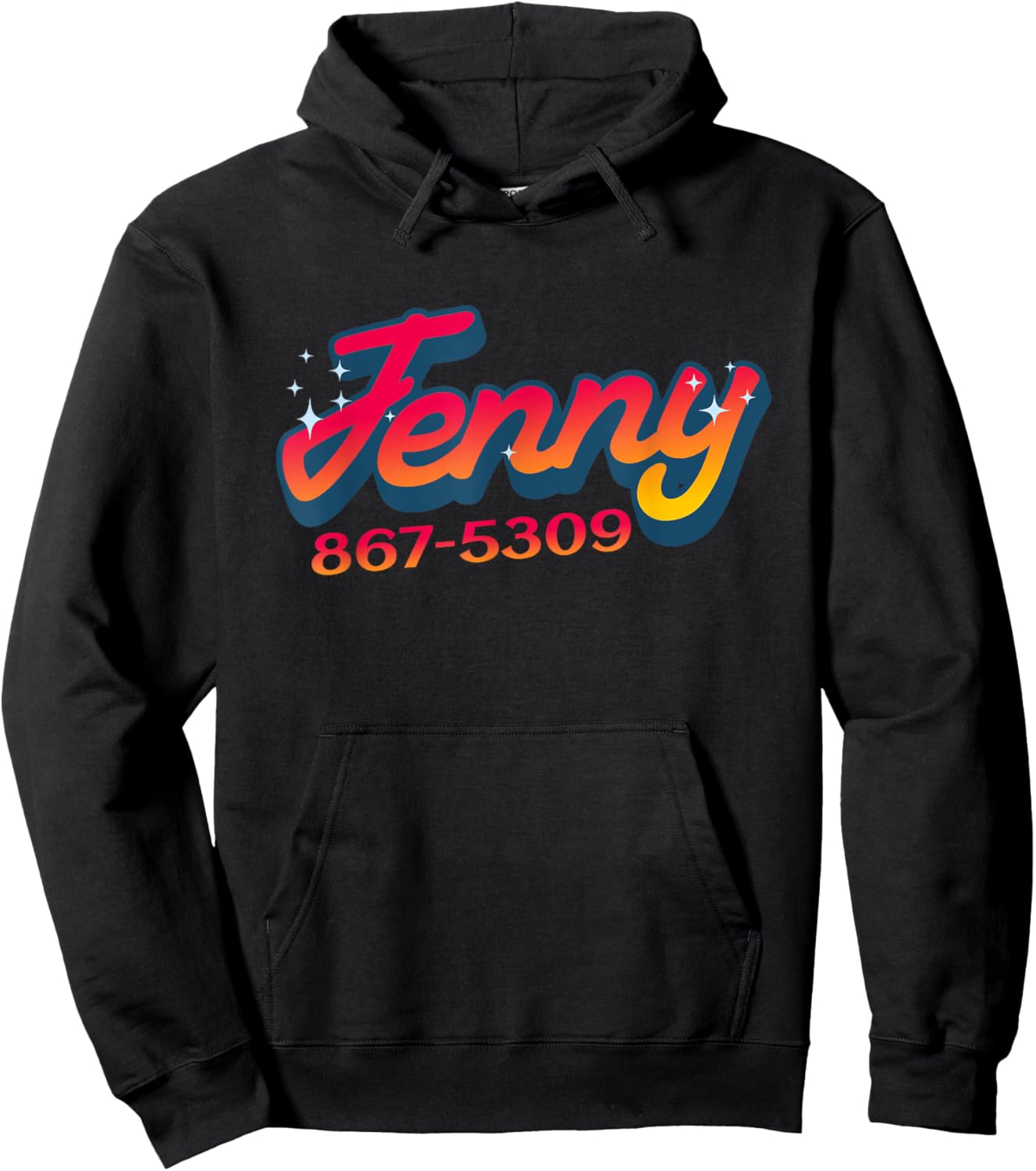 Jenny Phone Number 867-5309 Nostalgic and Funny 80s Hoodie - Hoodie | Black