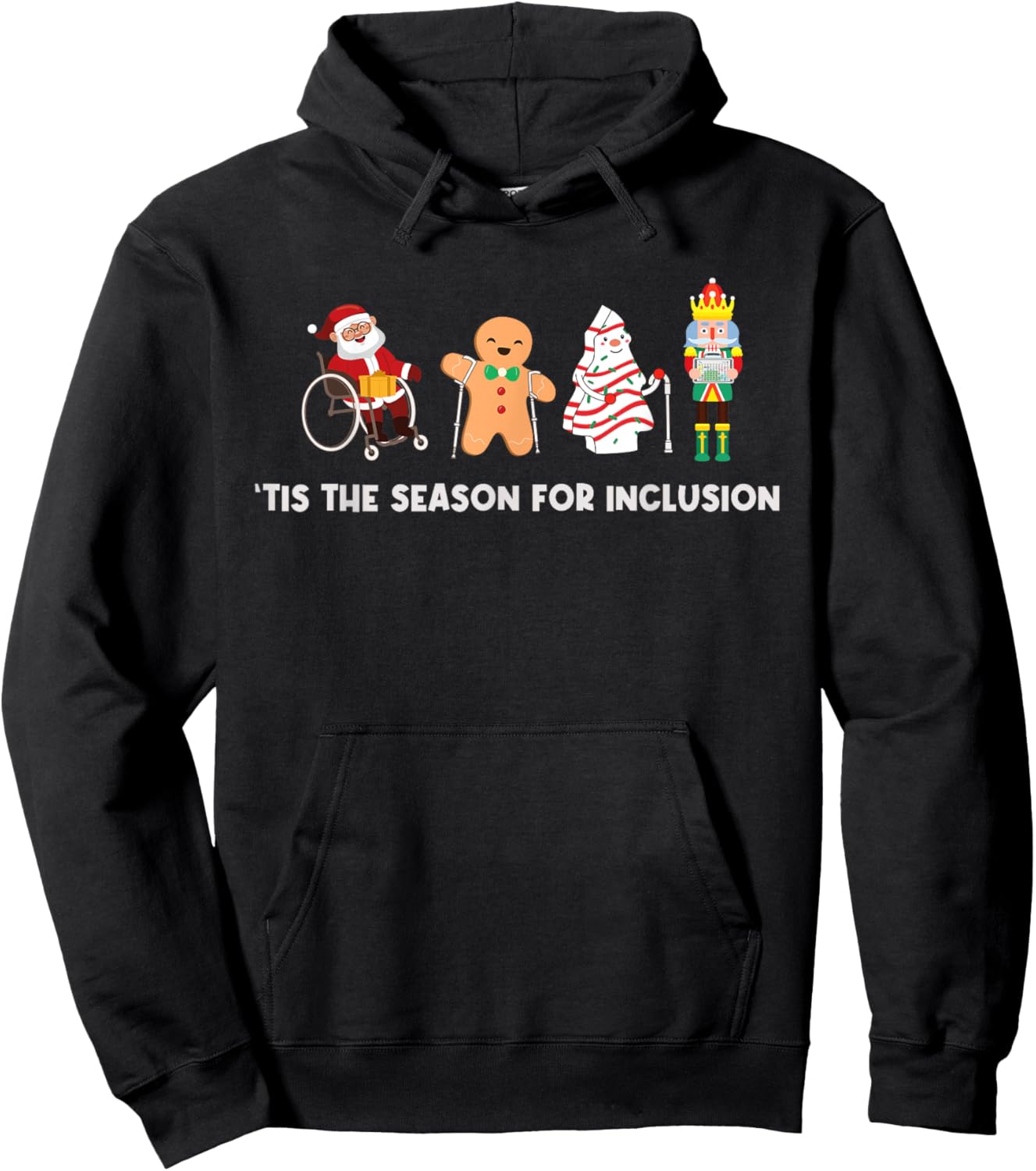 Tis The Season For Inclusion OT PT SLP Therapist Christmas Hoodie - Hoodie | Black