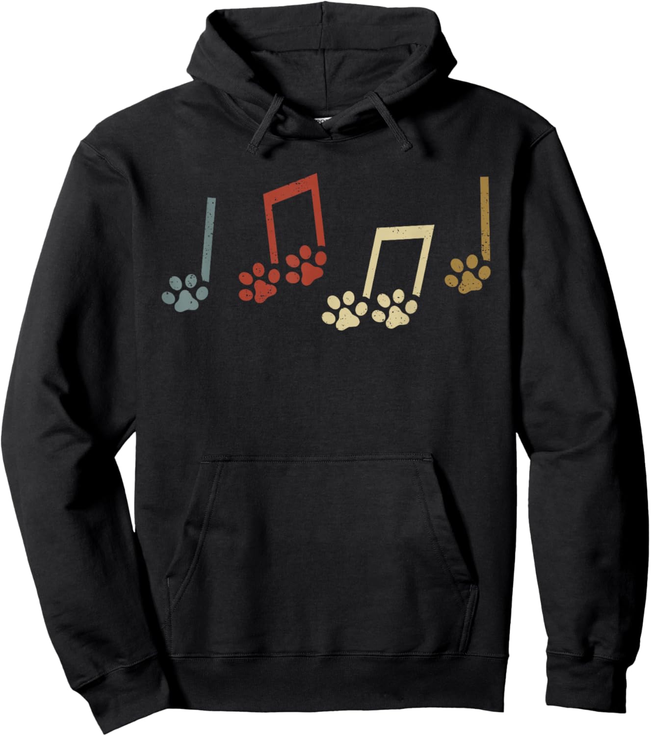 Dog Music Note Music Teacher Funny Country Music Dog Owner Hoodie - Hoodie | Black
