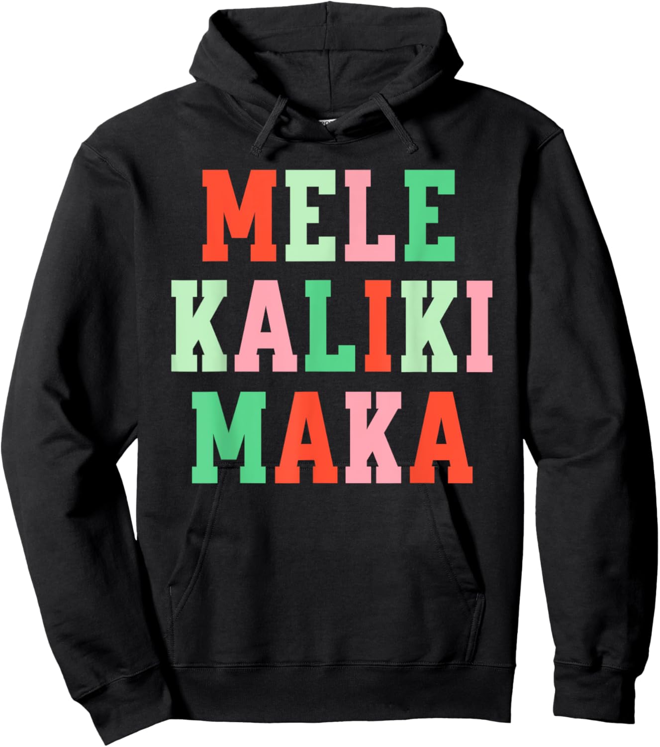 Retro Mele Kalikimaka Hawaii Hawaiian Tropical Christmas Hoodie - Hoodie | Black