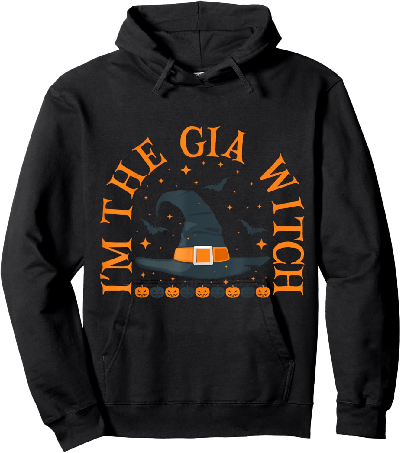 Im the Gia Witch Shirt Halloween Matching Group Costume Hoodie - Hoodie | Black