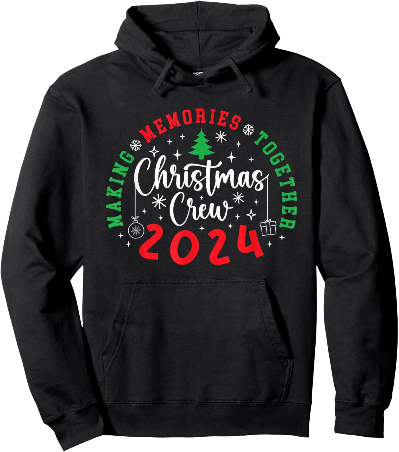 Christmas Crew 2024 Making Memories Together Xmas Pajamas Hoodie - Hoodie | Black