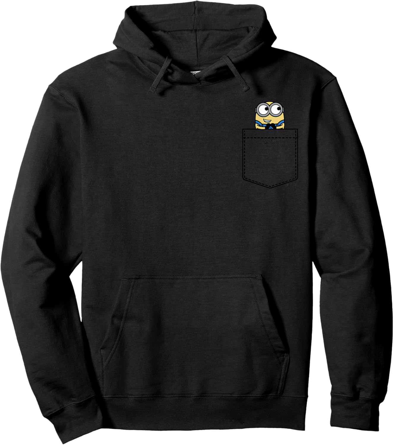 Minions Bob Mischievous Smile Pocket Hit Hoodie - Hoodie | Black