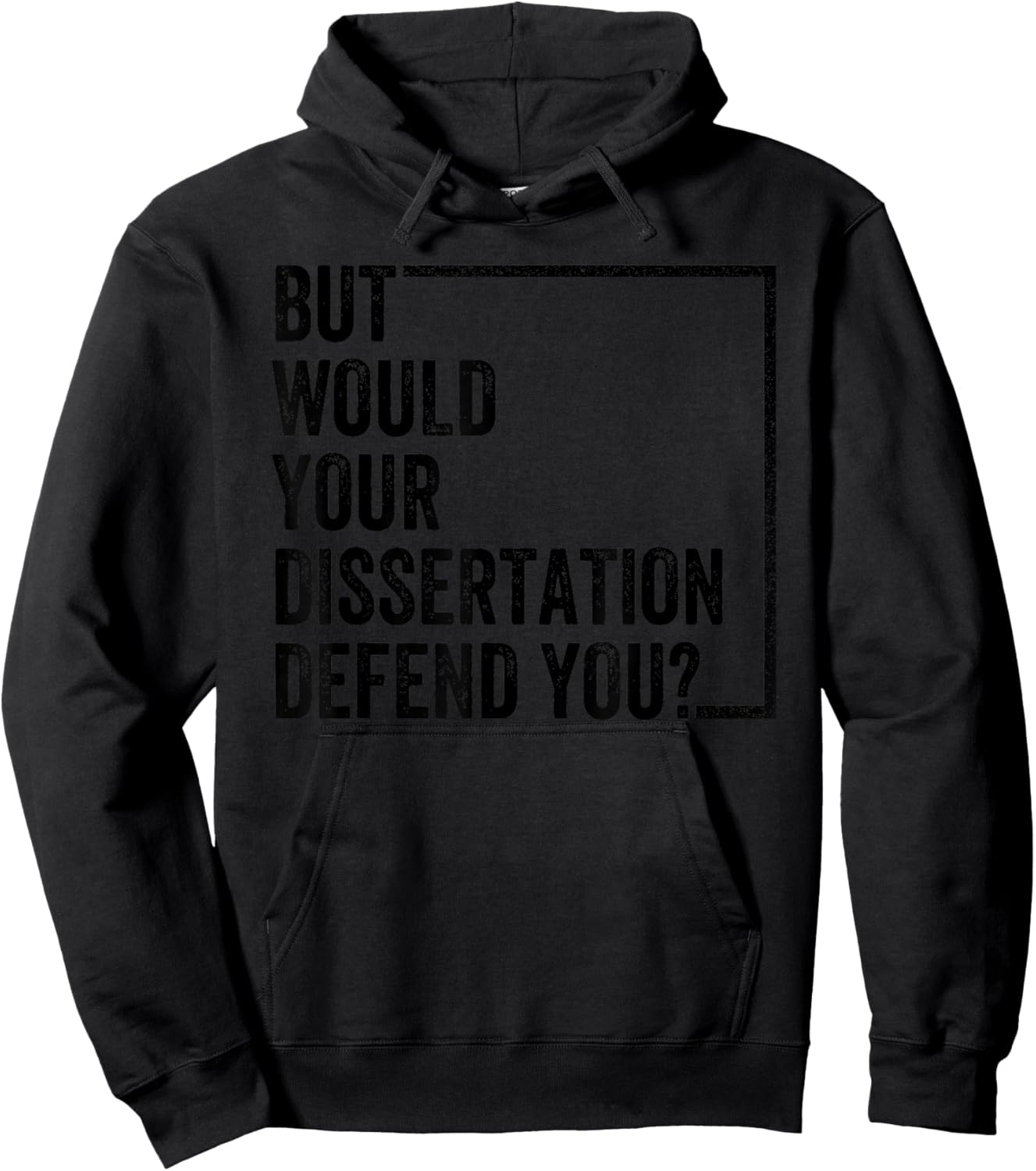 But Would Your Dissertation Defend You Retro Vintage Hoodie - Hoodie | Black