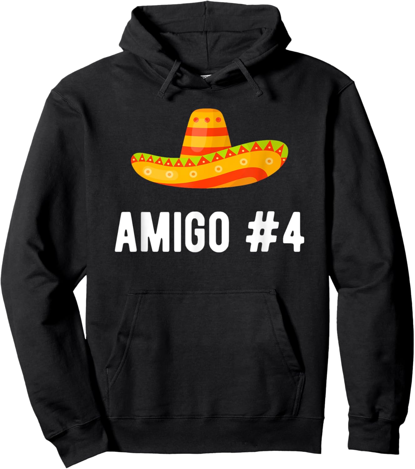 Halloween Group Matching Costume Funny Mexican Amigo #4 Hoodie - Hoodie | Black