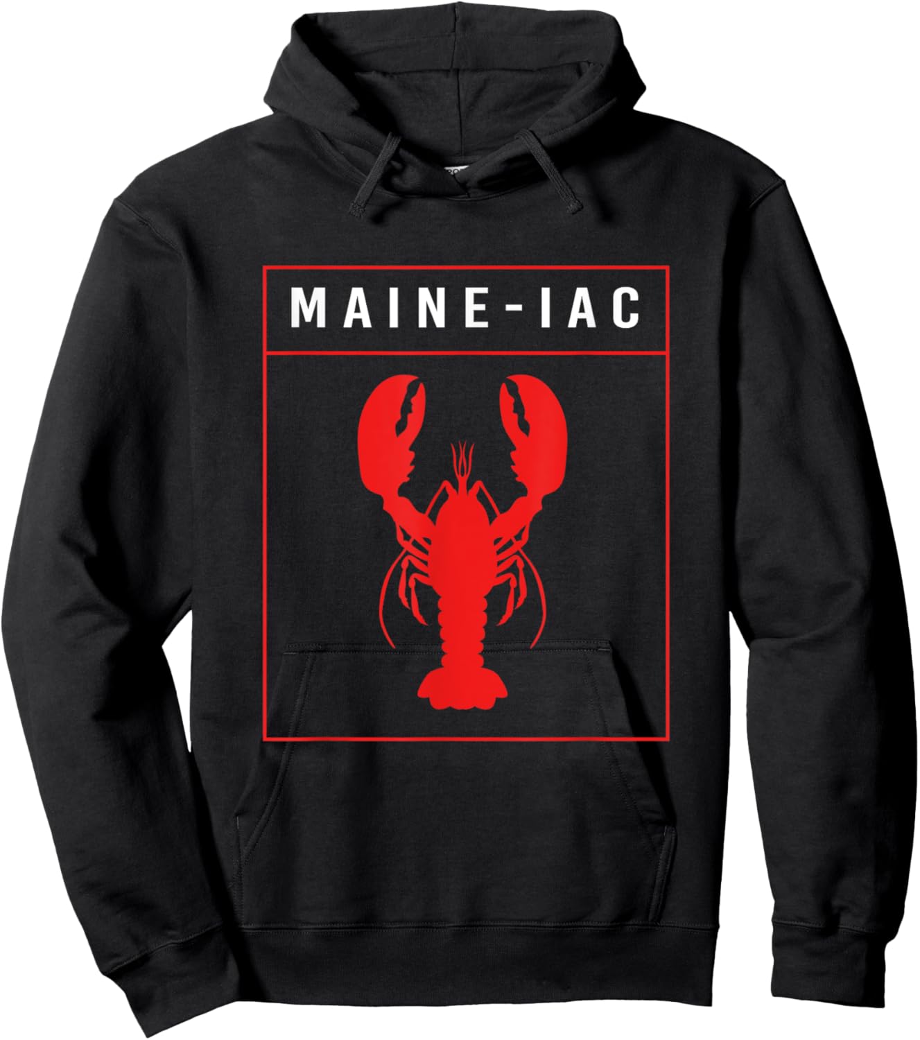 Funny Maine Lobster Red Lobster Maineiac Hoodie - Hoodie | Black