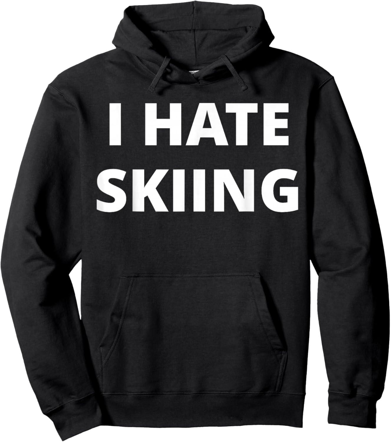 I Hate Skiing Hoodie - Hoodie | Black