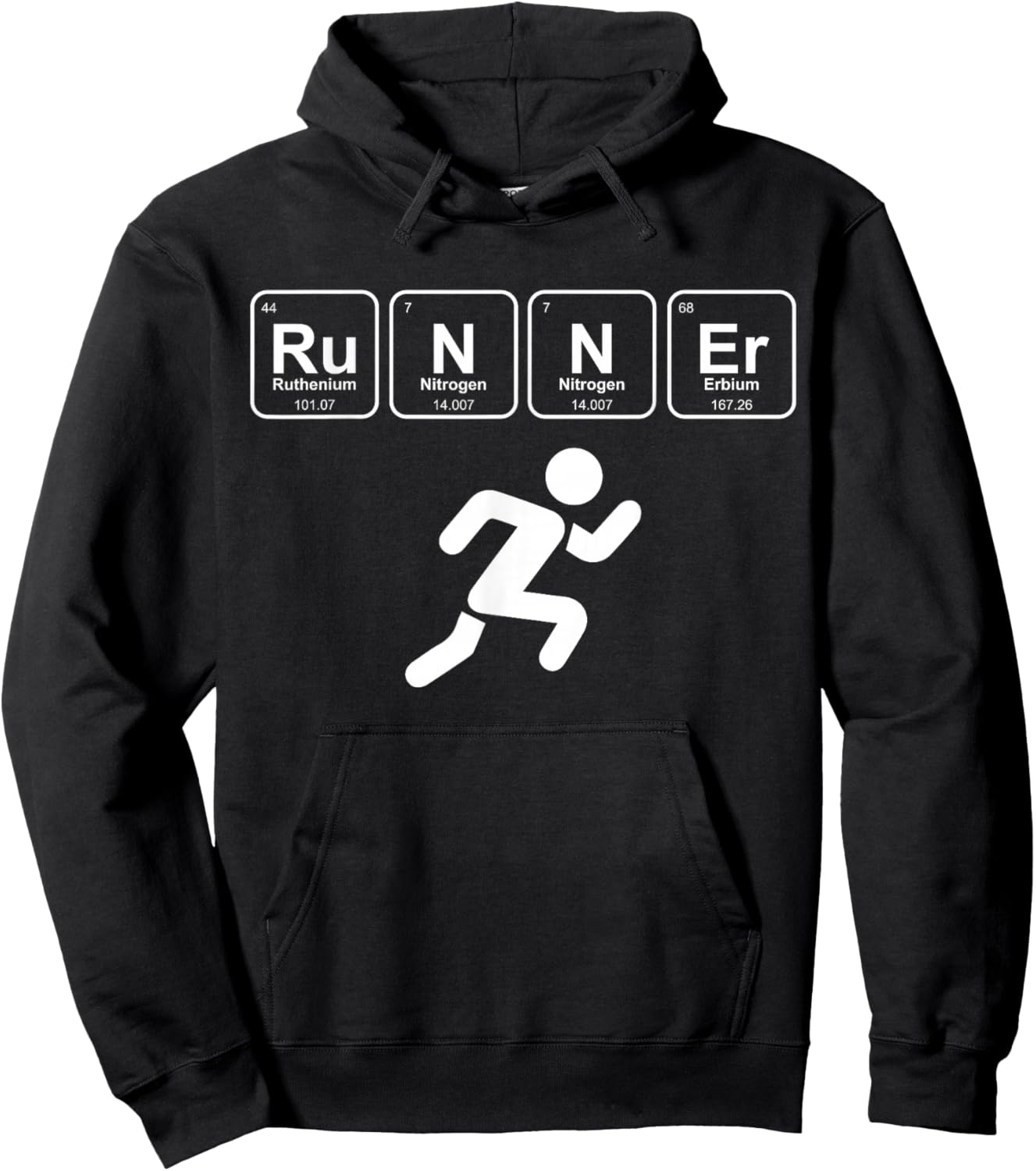 Runner Periodic Table Funny Running Marathon Lovers Outfit Hoodie - Hoodie | Black