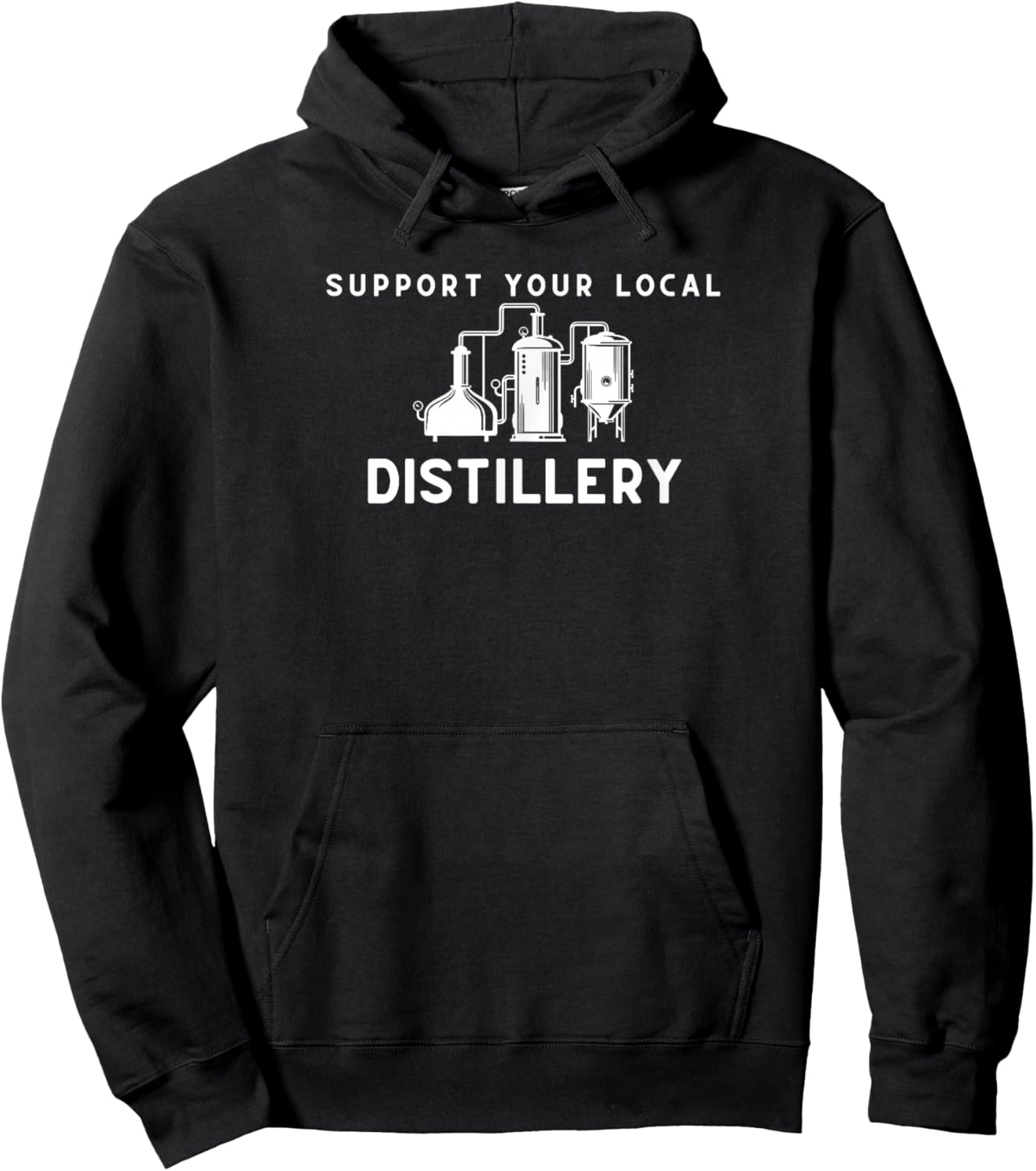 Support Your Local Distillery Beer Drinker Hoodie - Hoodie | Black