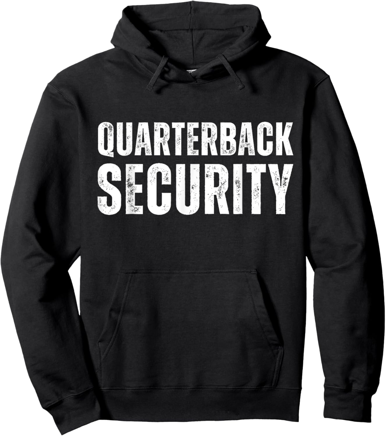 Football Offensive Humor Line Lineman Quarterback Security Hoodie - Hoodie | Black