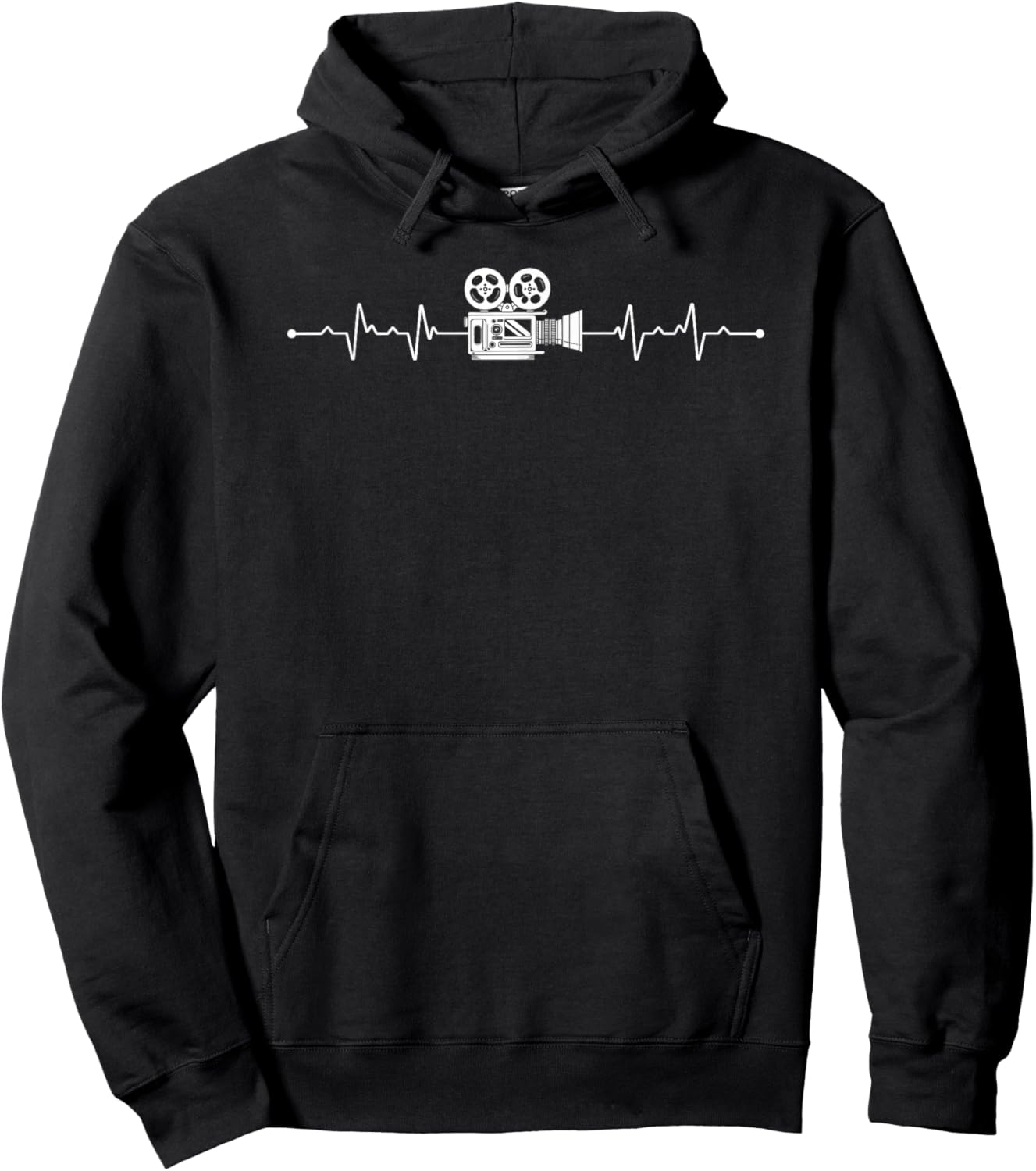 Videography Funny Heartbeat Cinematographer Filmmaking Hoodie - Hoodie | Black