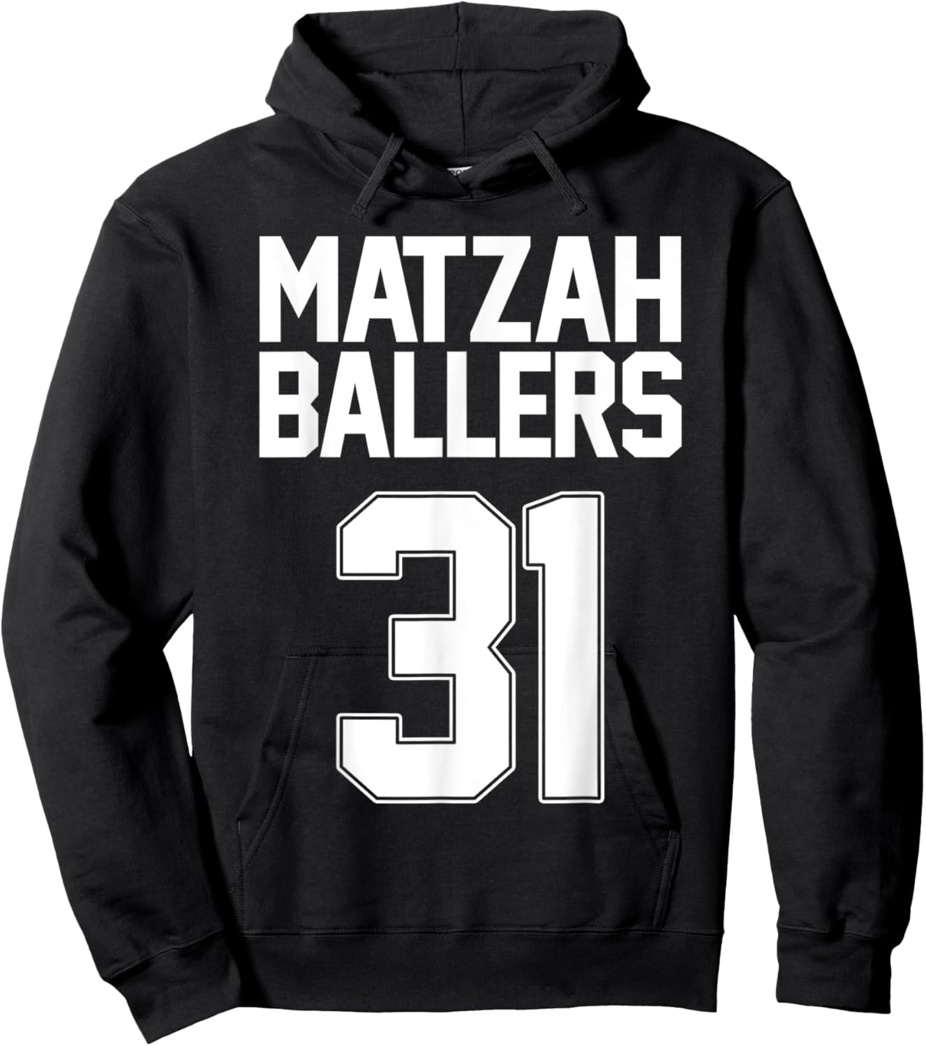 Matzah Baller 31 Funny Jewish Basketball Team Matzo Balls Hoodie - Hoodie | Black