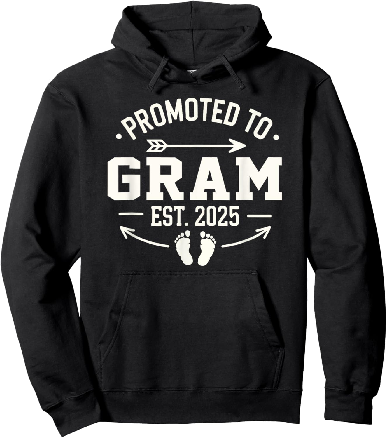 Soon to Be Grandma 2025 Gift Promoted to Gram Est 2025 Hoodie - Hoodie | Black