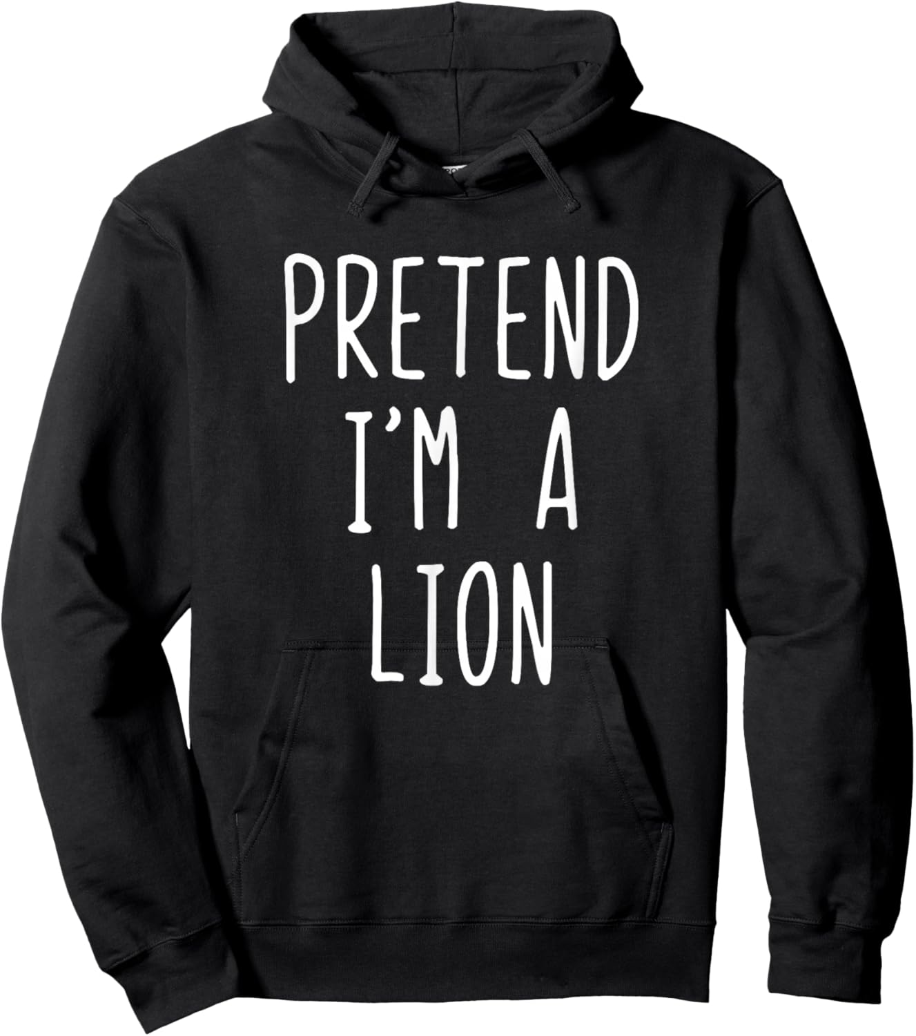 Pretend I'm Lion Costume Halloween Funny Lazy Adult Kids Hoodie - Hoodie | Black