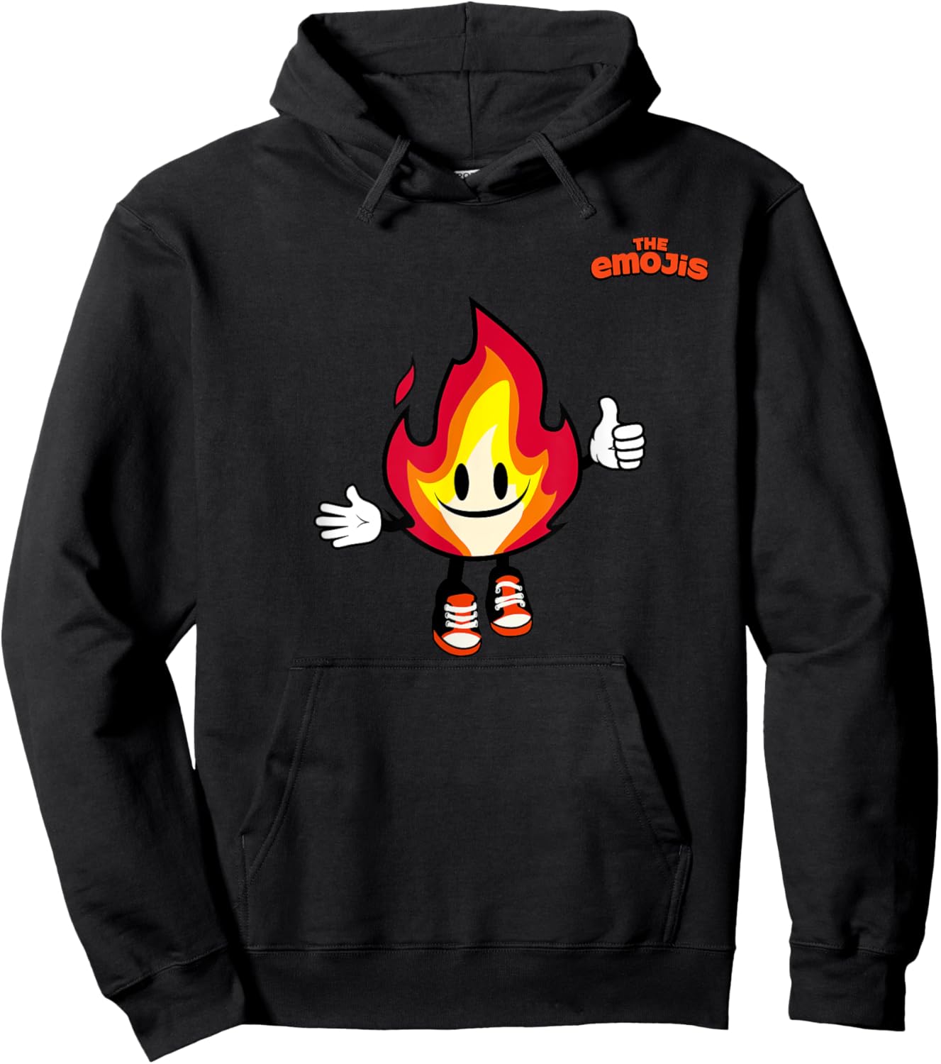 Emoji Nature Fire Flame Thumb Up Hoodie - Hoodie | Black