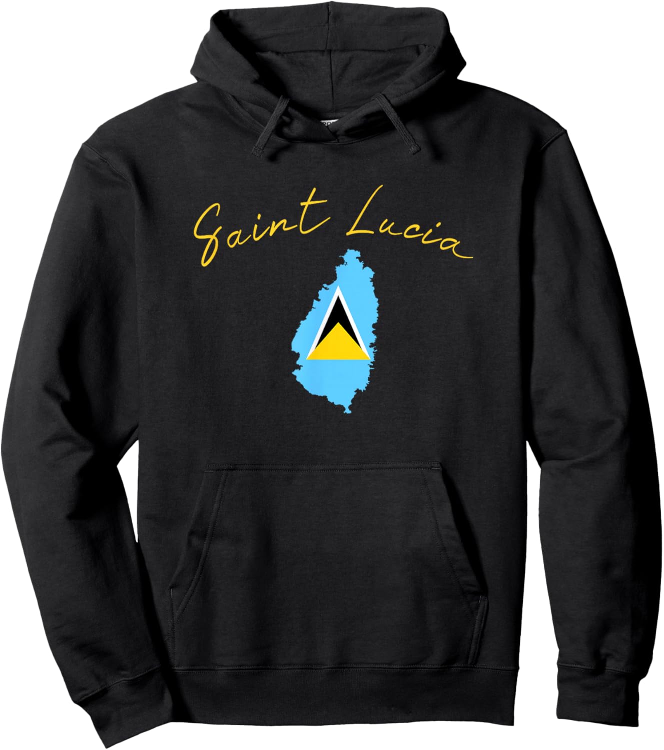 Saint Lucia Flag Pride - Saint Lucian Hoodie - Hoodie | Black
