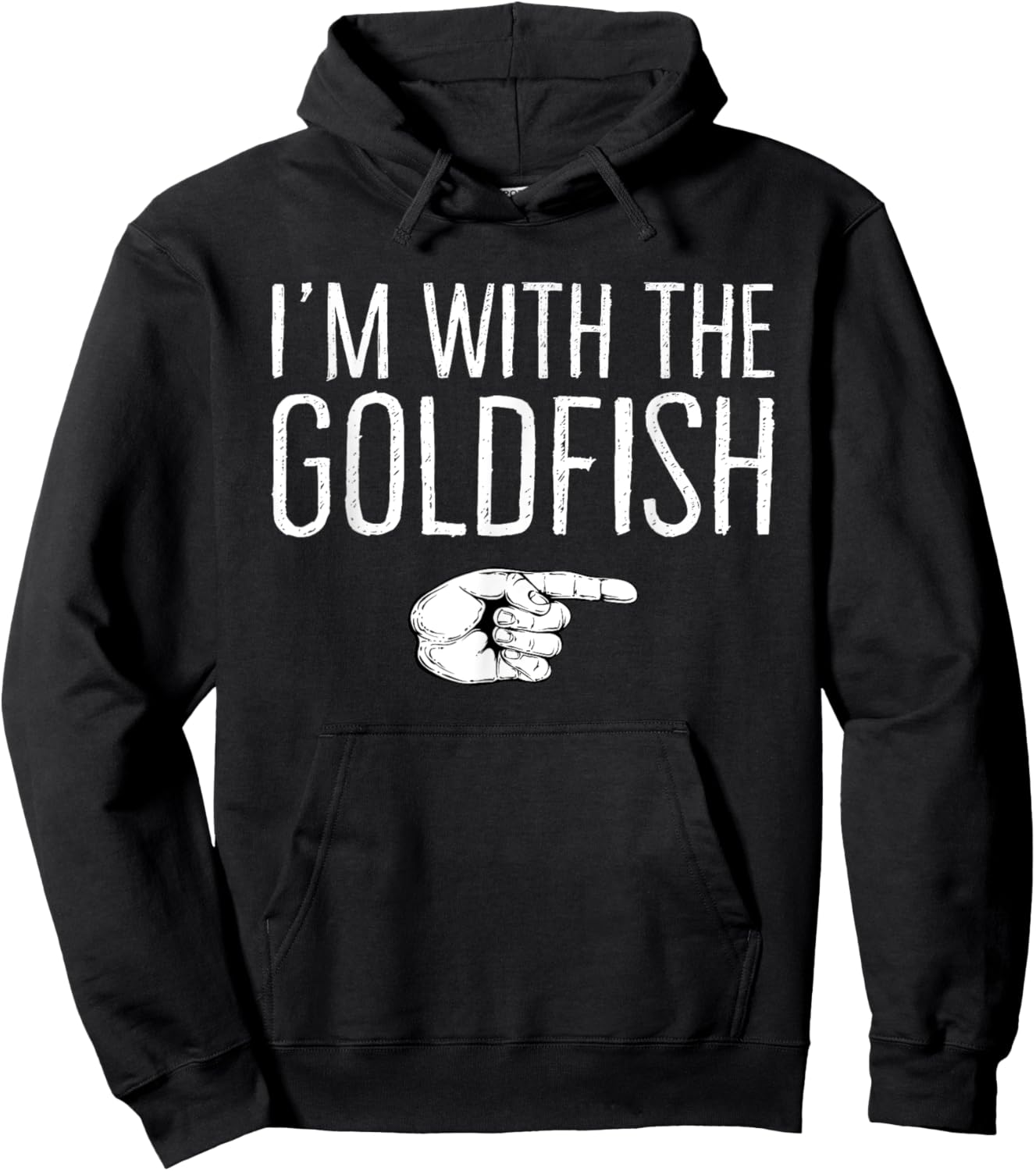 I'm With The Goldfish Matching Costume Lazy Halloween Party Hoodie - Hoodie | Black